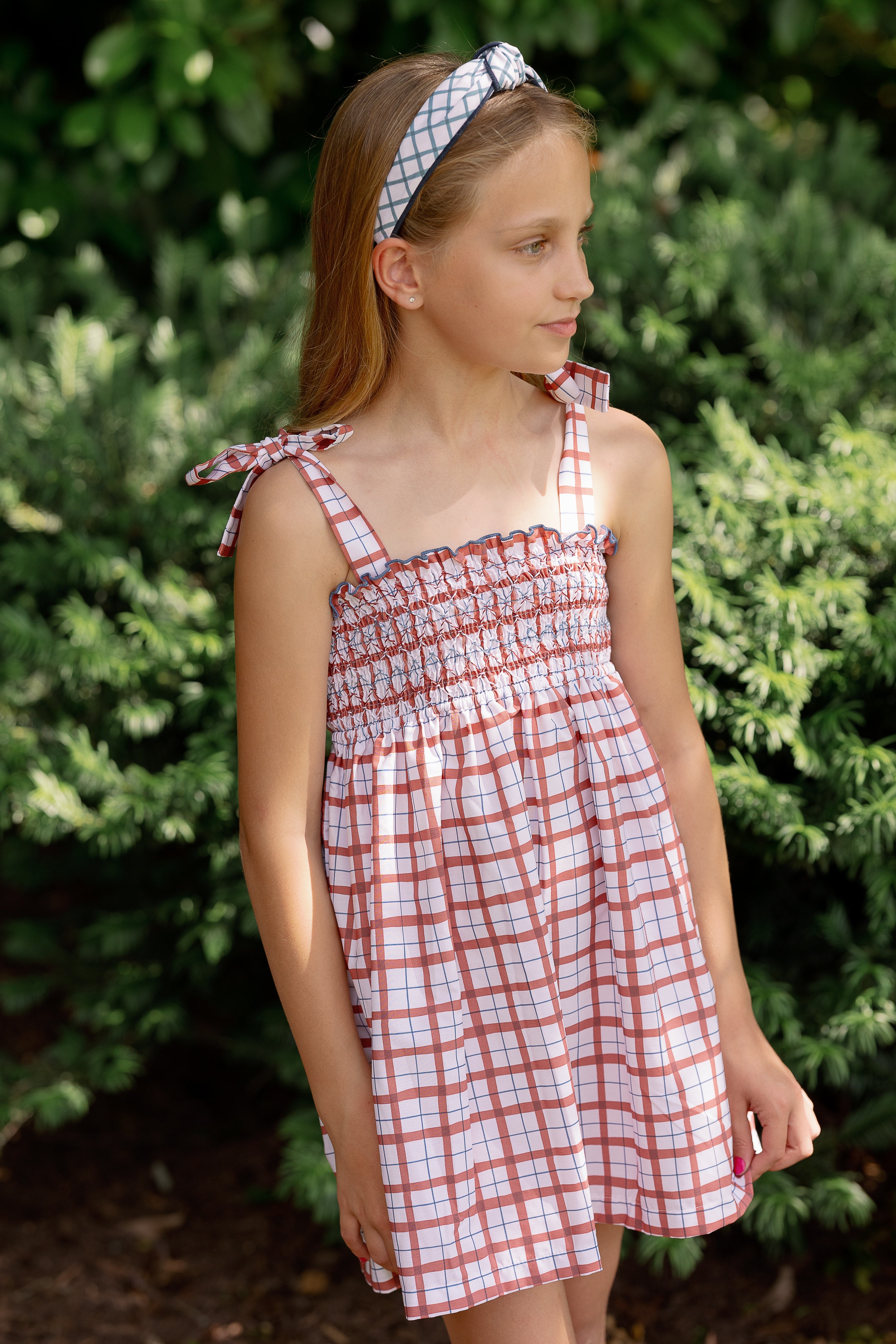 Teatime Dress In Red Thacker Plaid