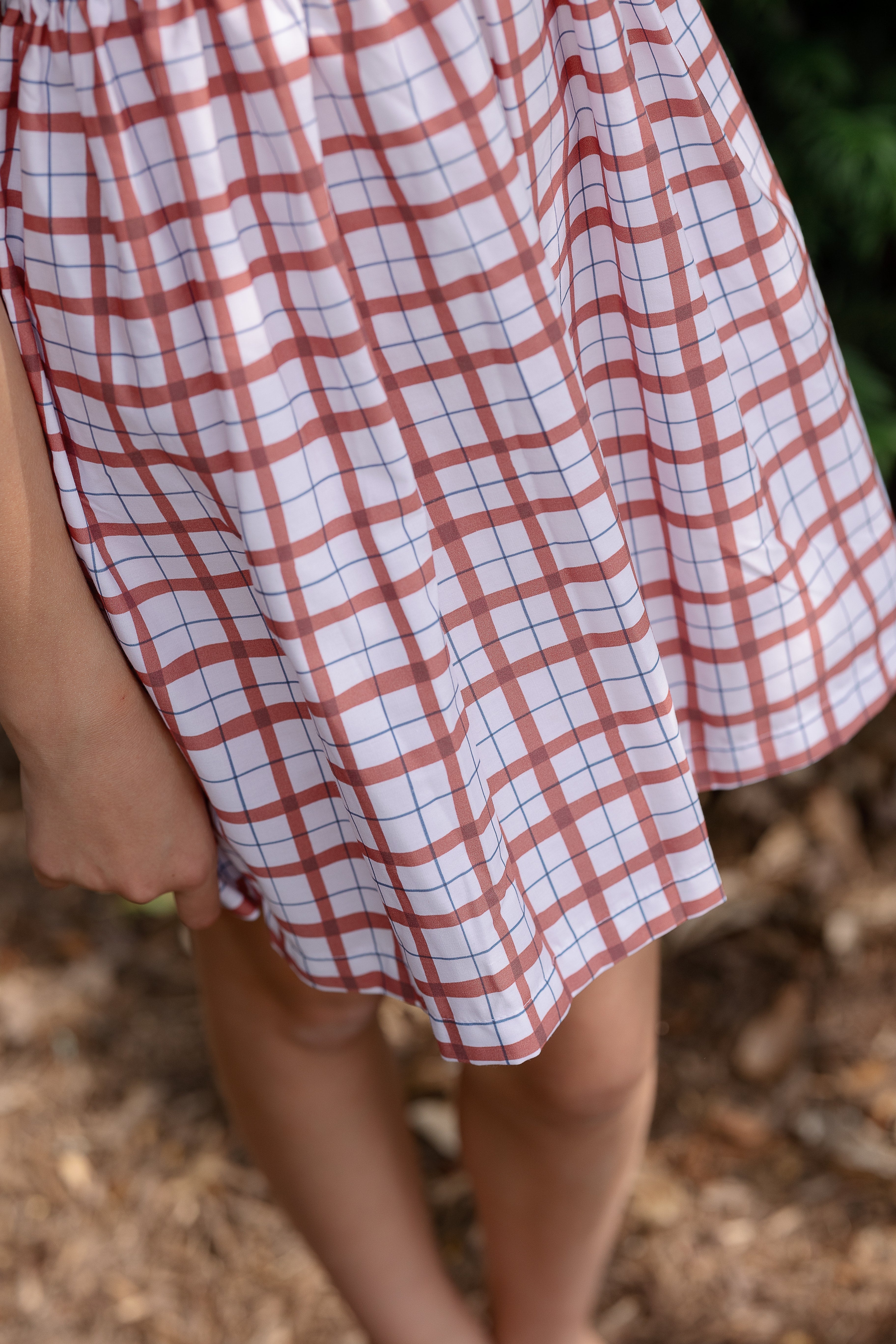 Teatime Dress In Red Thacker Plaid