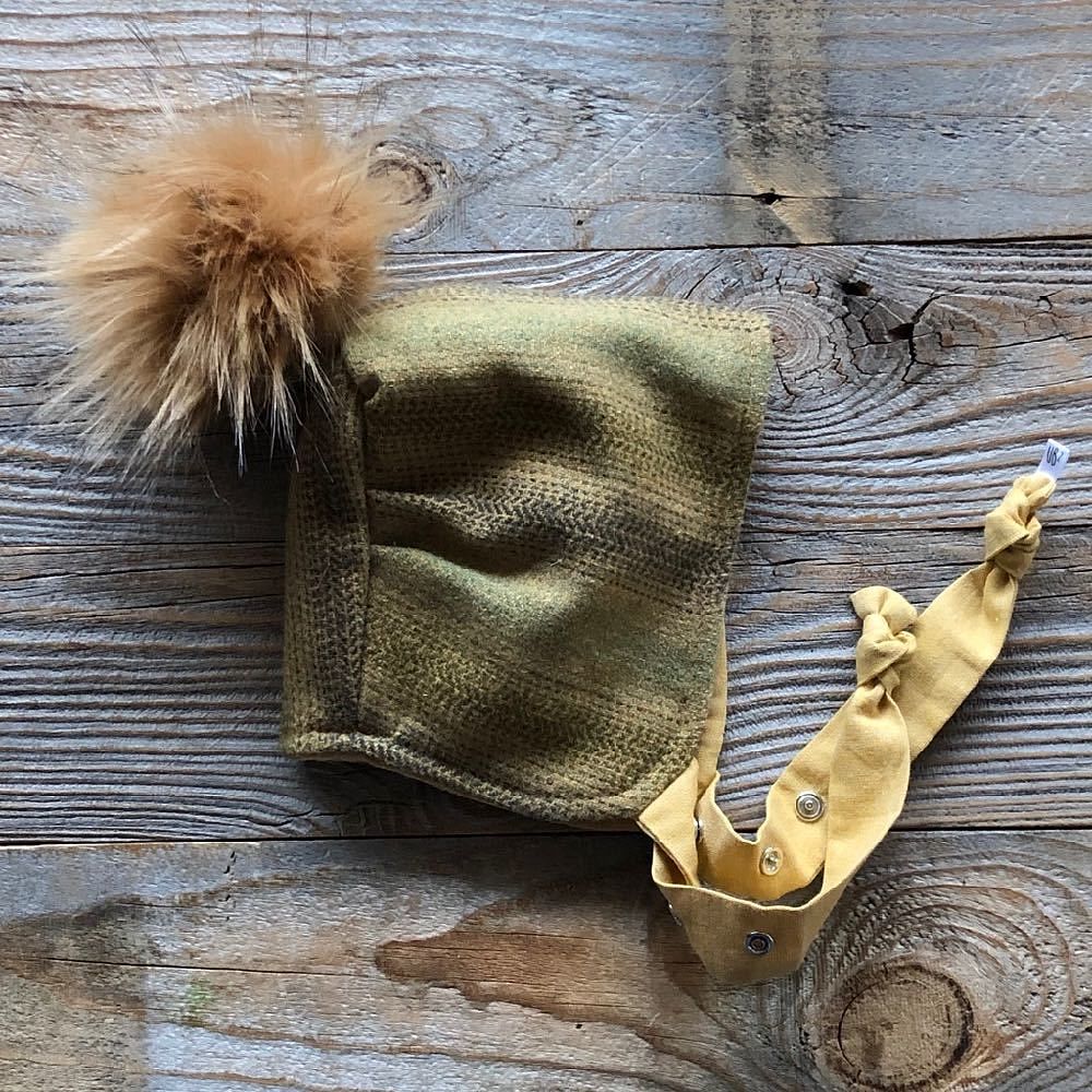 Brimless Bonnet In Sunlit Forest (add Ears Or Poms)