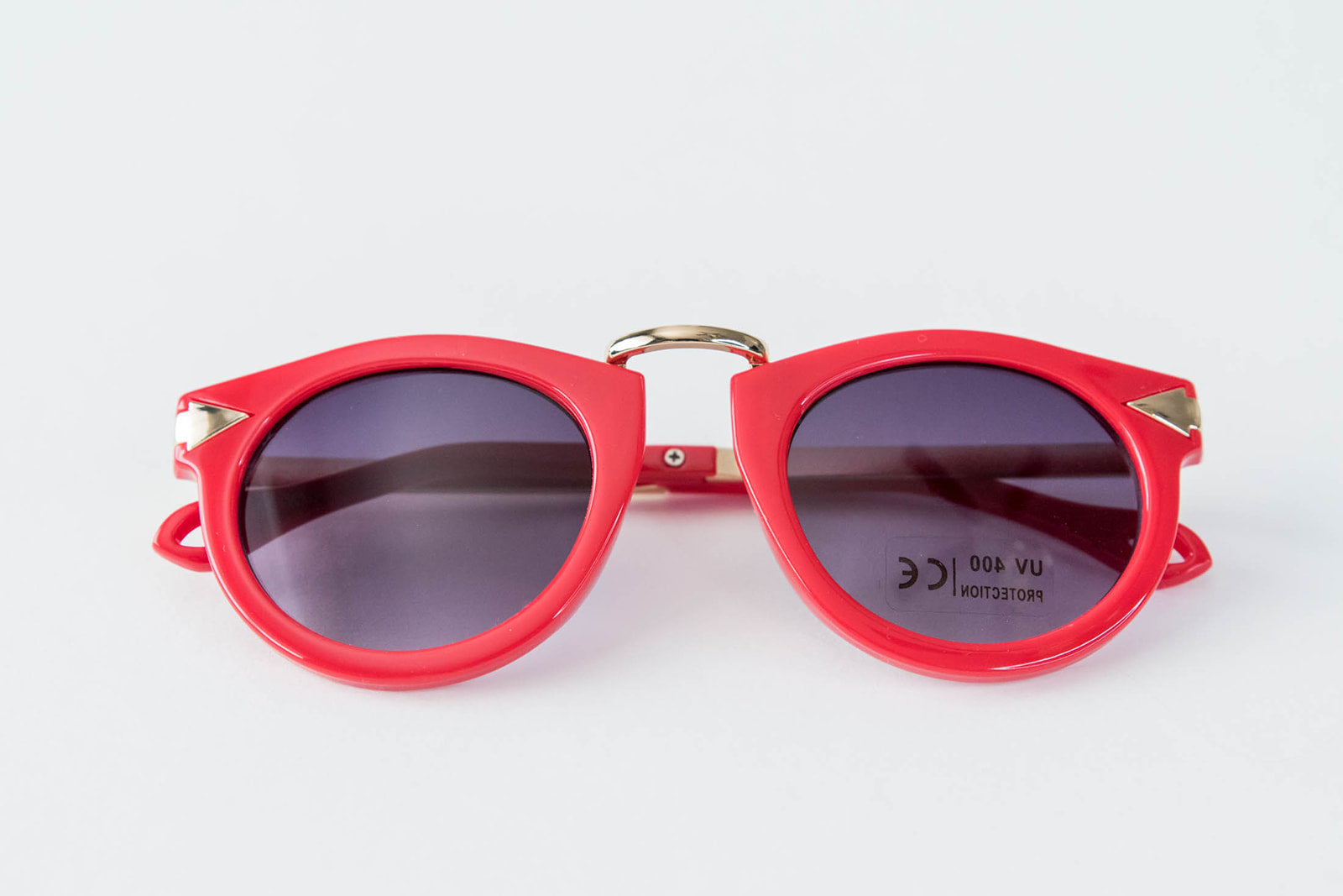 Toddler & Kid Gold Accent Sunglasses - Red