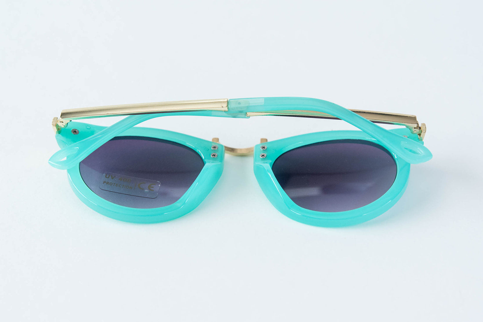 Toddler & Kid Gold Accent Sunglasses - Teal