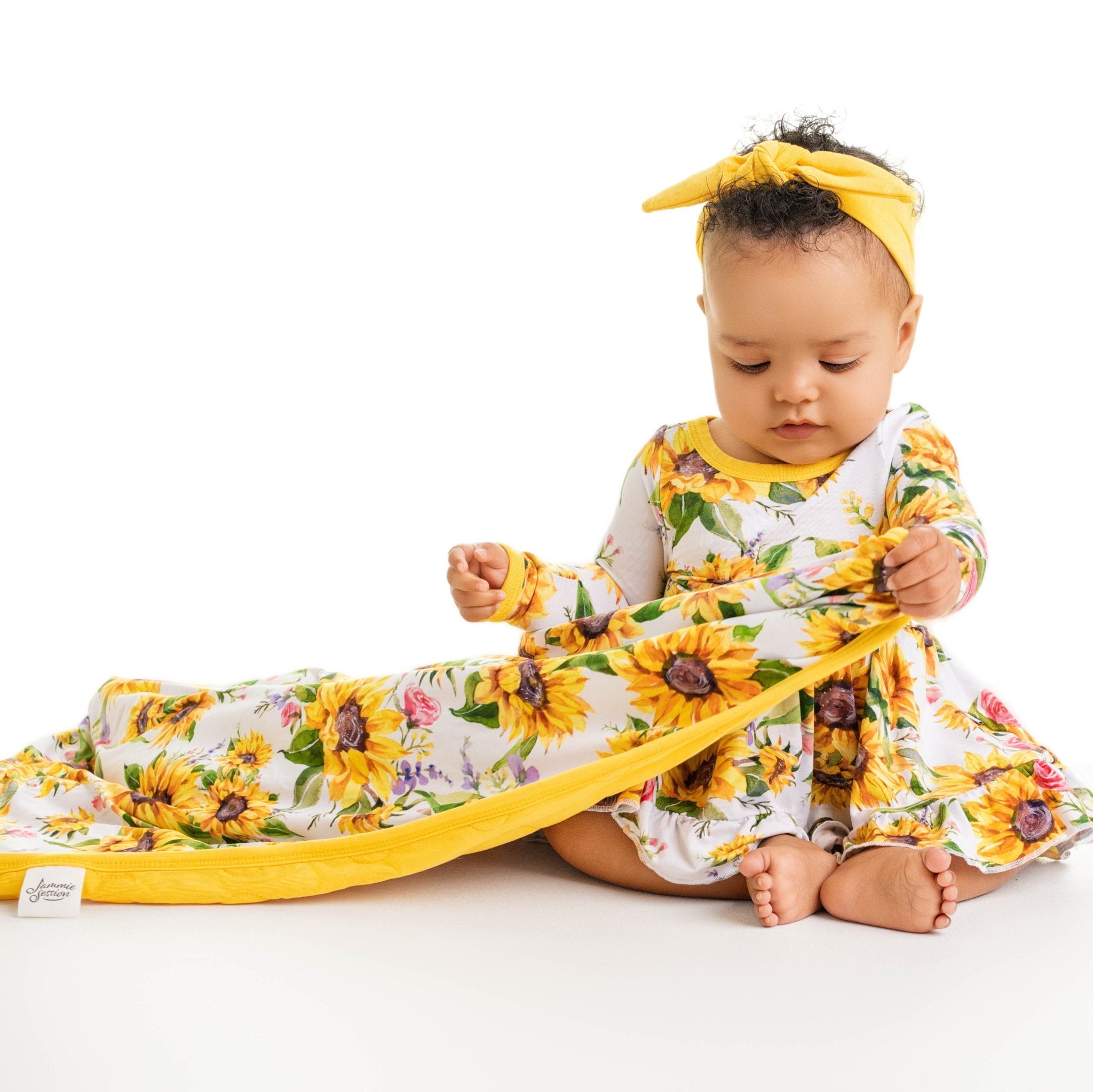 Suns And Roses (sunflowers) Mini Quilted Blanket