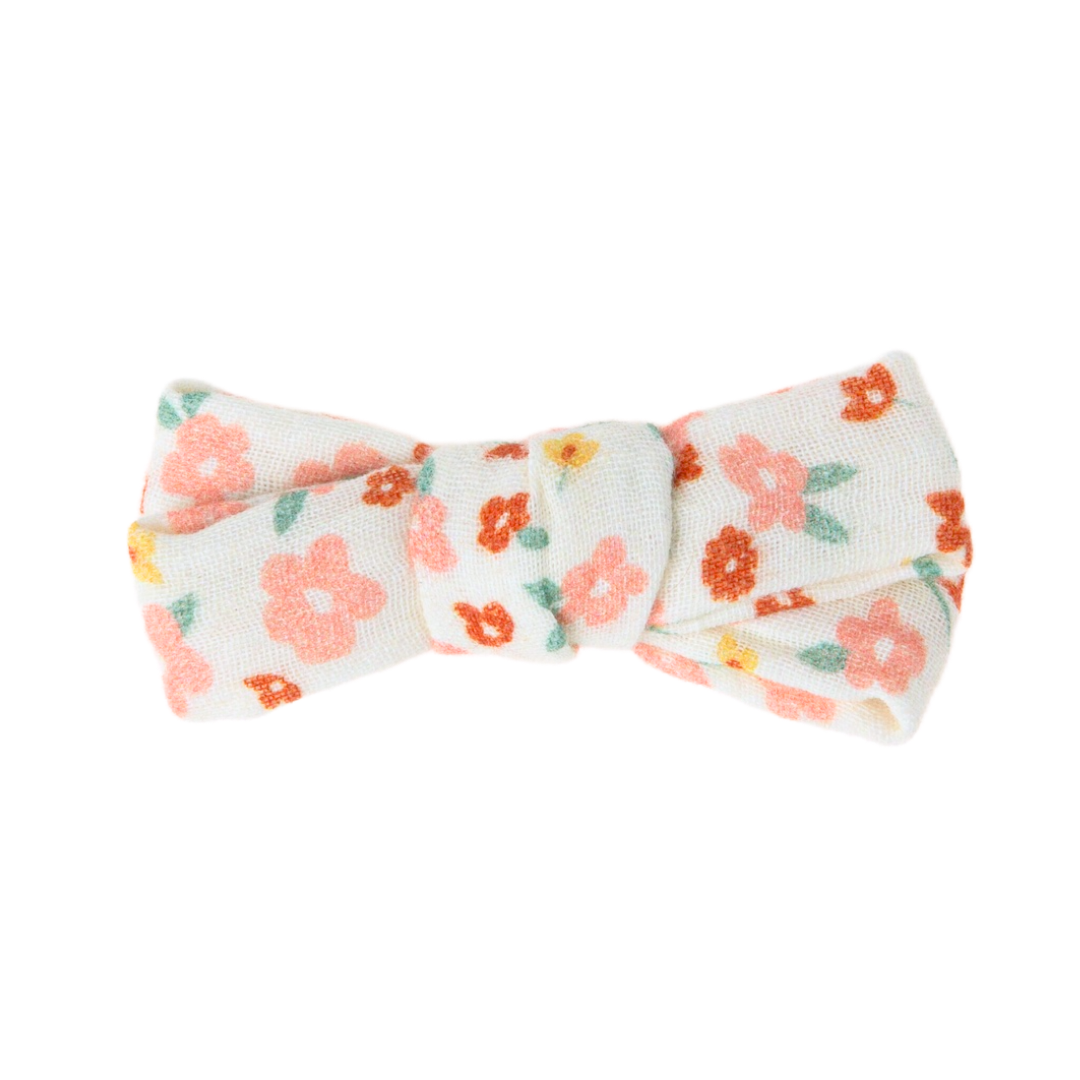 Single Bow Hair Clip | Organic | Sunset Meadow