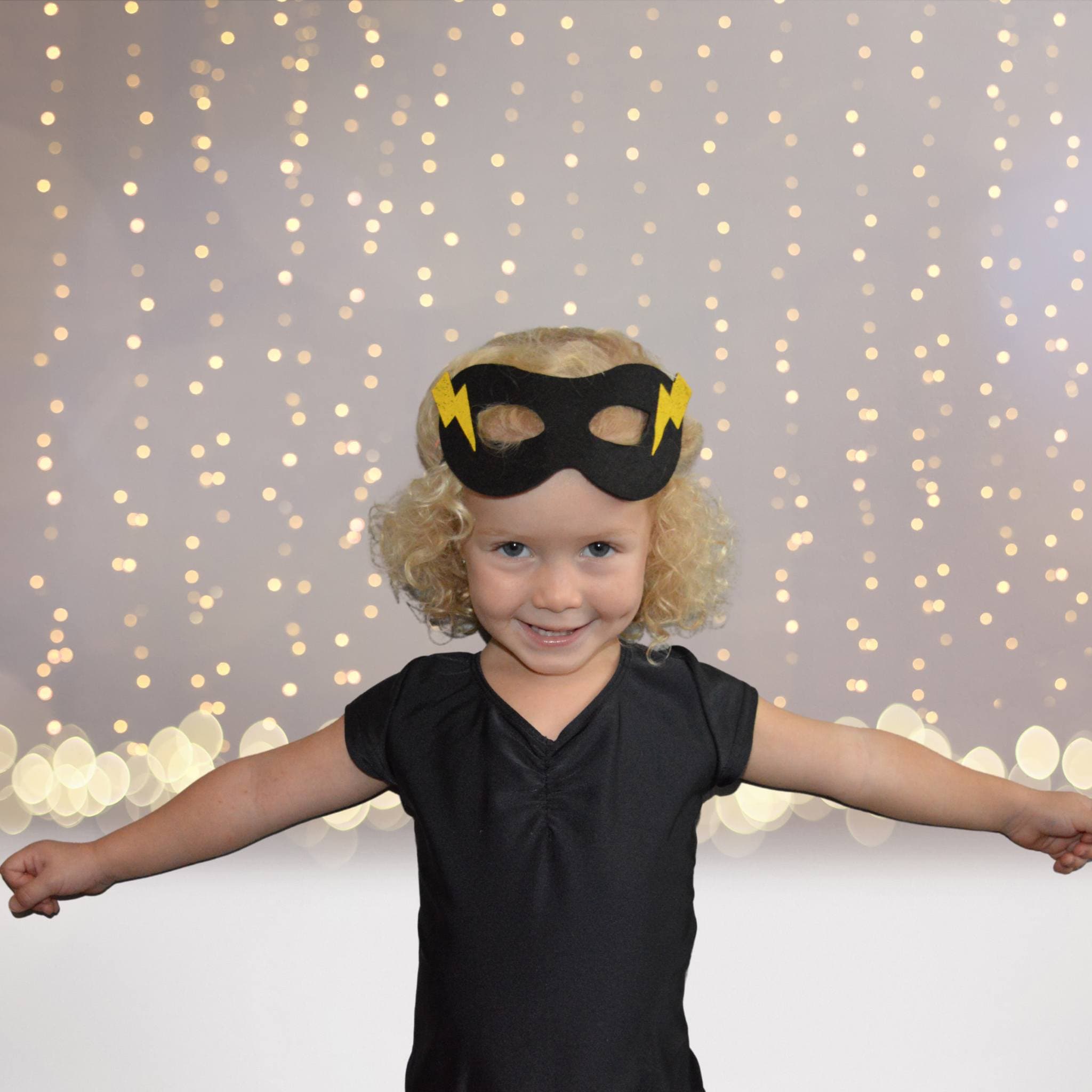 Super Hero Felt Costume Mask, Lightning Bolt Costume Mask