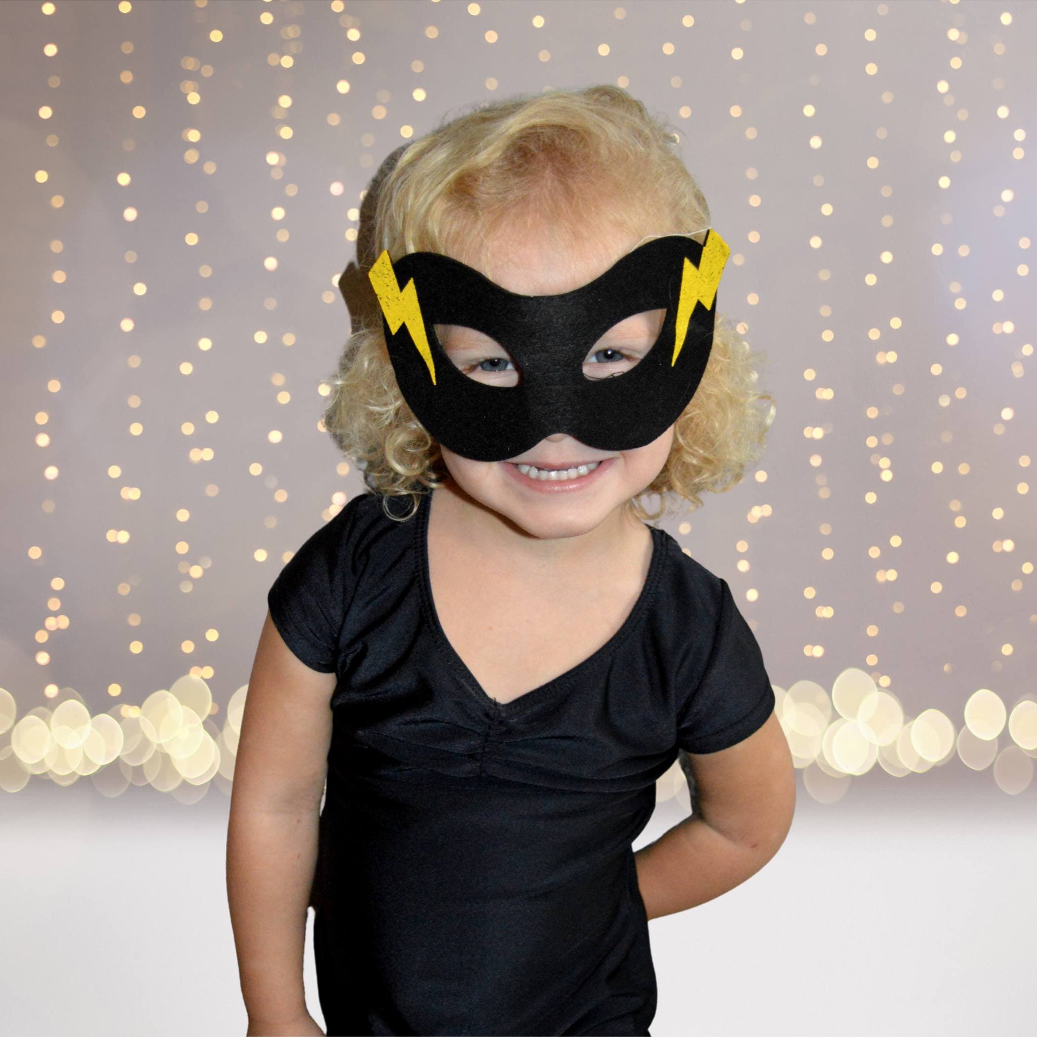 Super Hero Felt Costume Mask, Lightning Bolt Costume Mask