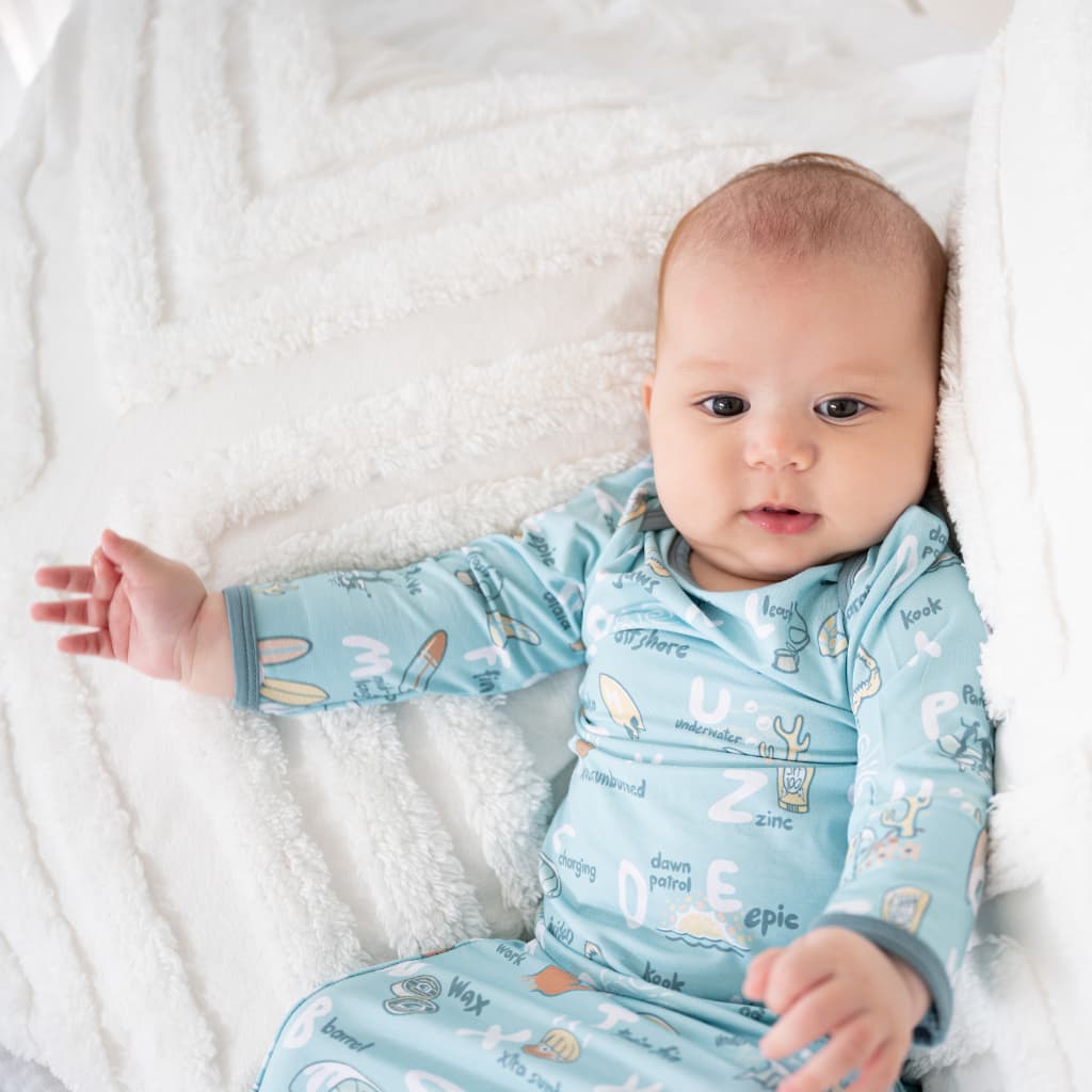 Surfing Abcs Bamboo Layette Gown