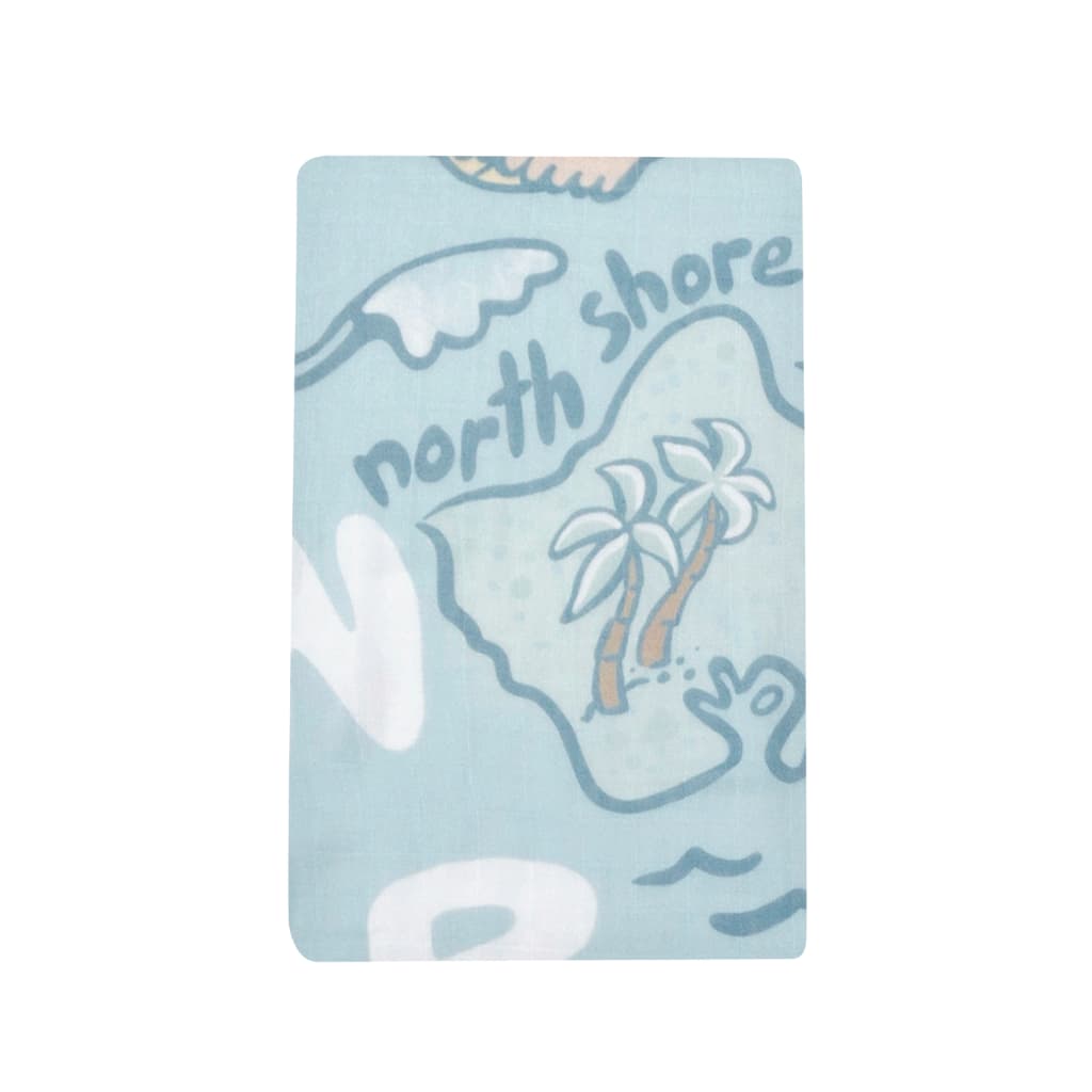 Surfing Abcs Muslin Swaddle Blanket