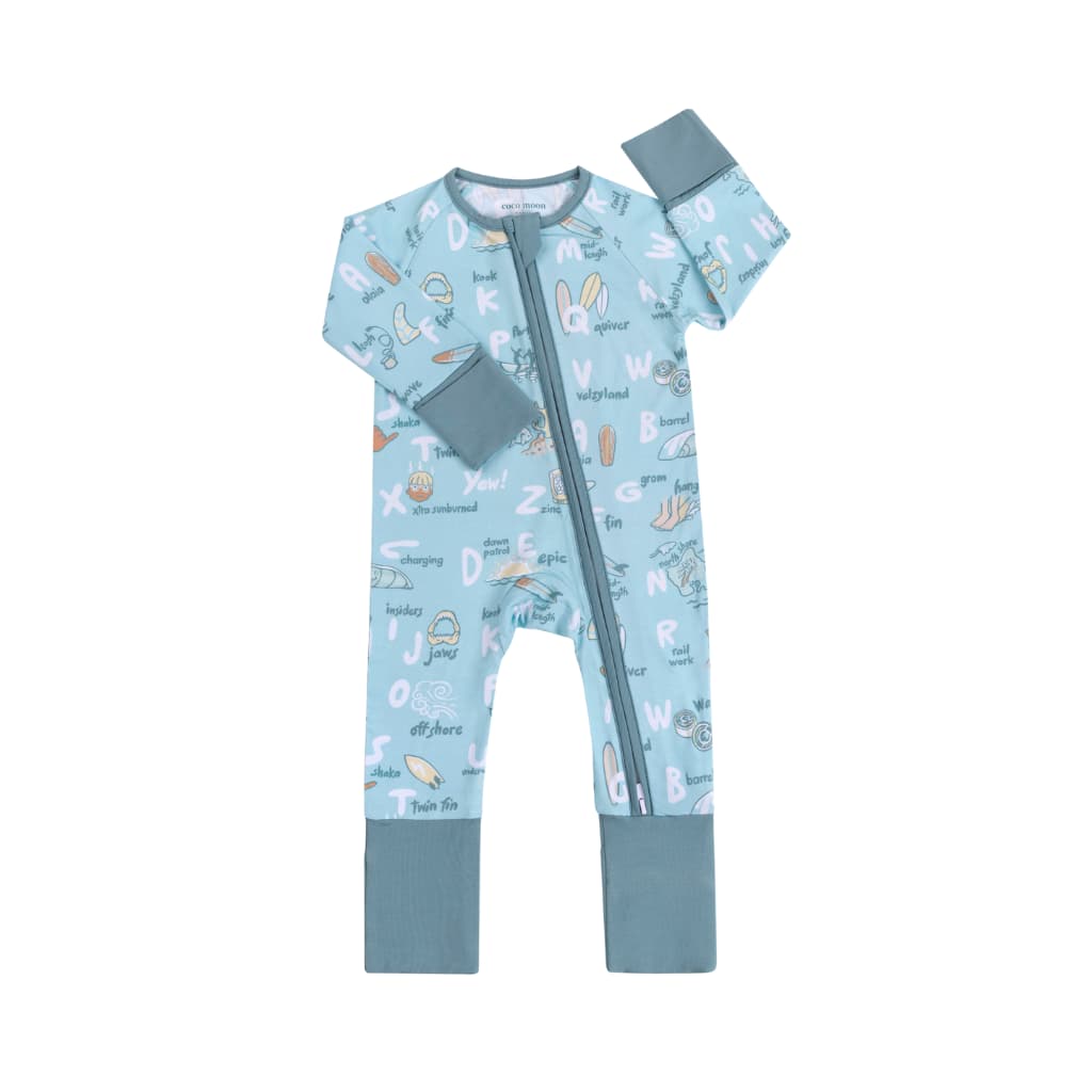 Surfing Abcs Bamboo Coverall