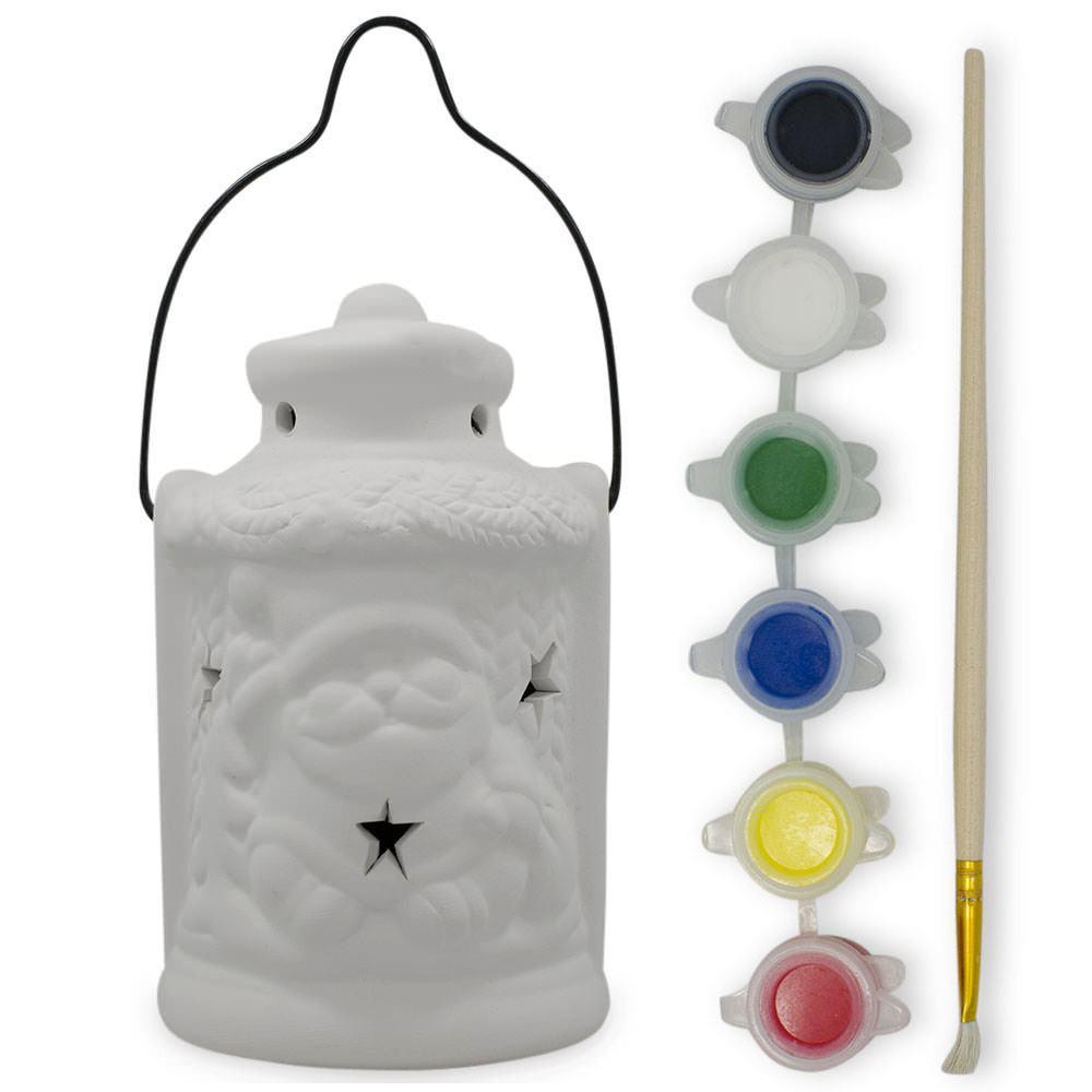 Diy Craft Kit: Paint Your Own Santa's Lantern With Led Light