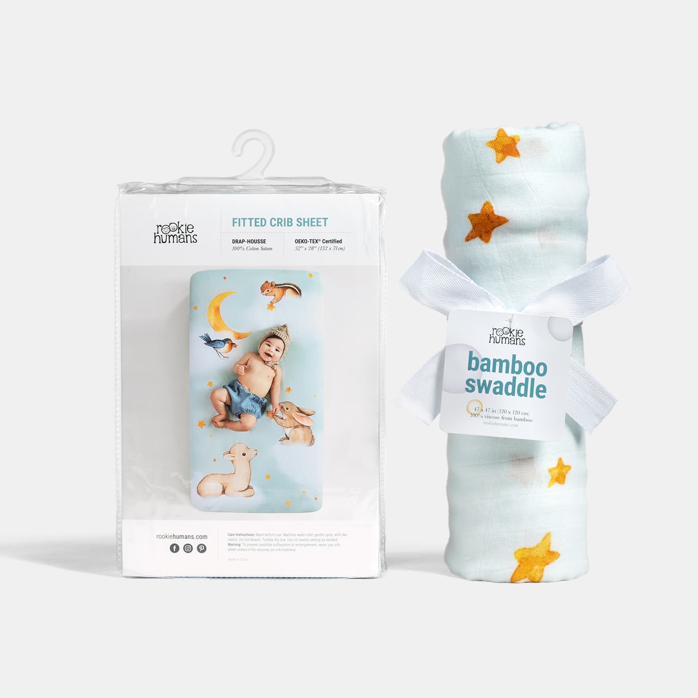 Crib Sheet And Swaddle Bundle - Goodnight Wonderland
