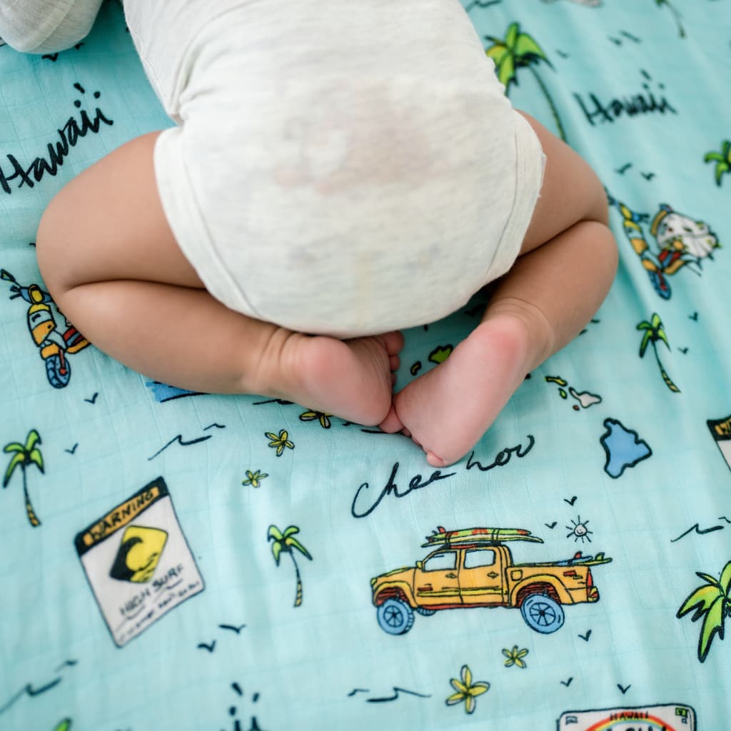 We Go Holoholo Muslin Swaddle
