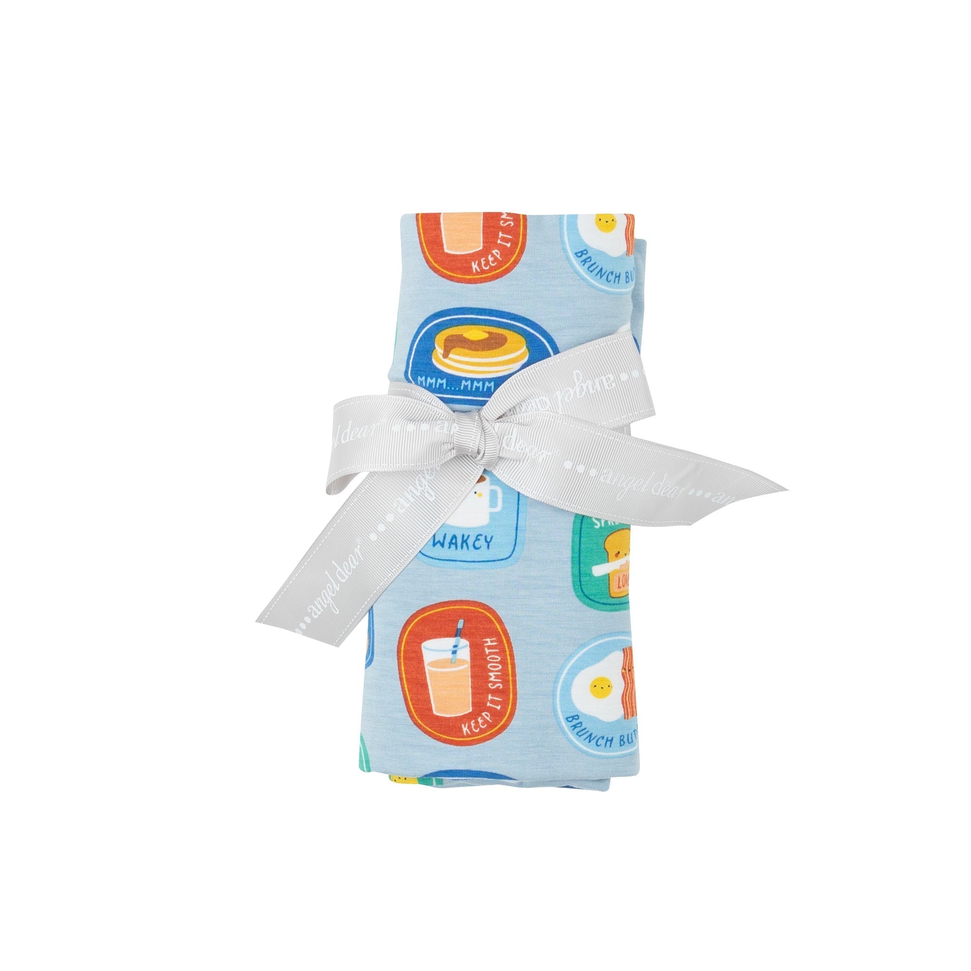 Swaddle Blanket - Breakfast Club Patches Blue