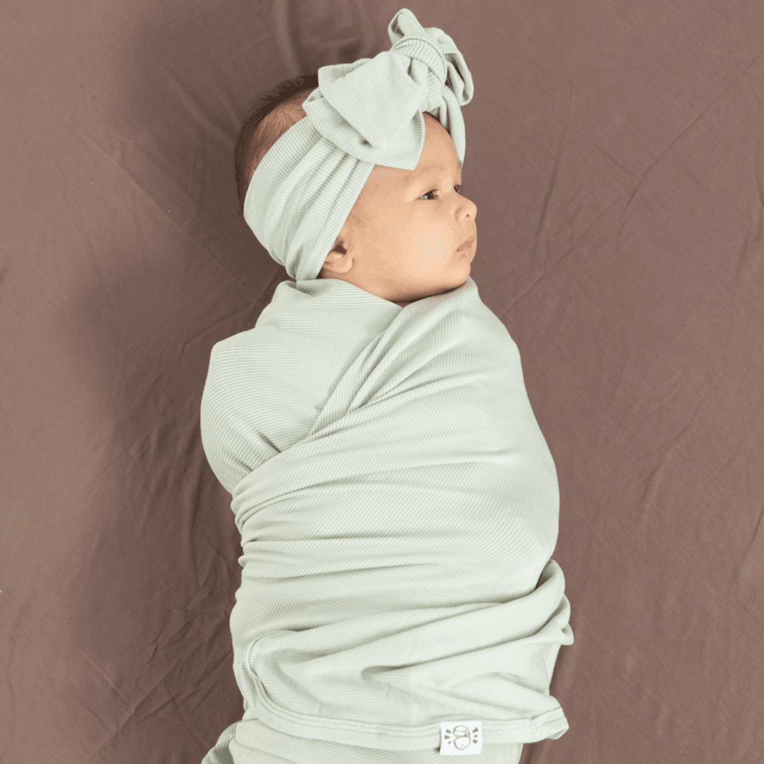 Swaddle In Green (ribbed)