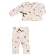 Swan | Baby Boys Ivory Ribbed Cotton Badminton Leggings Set