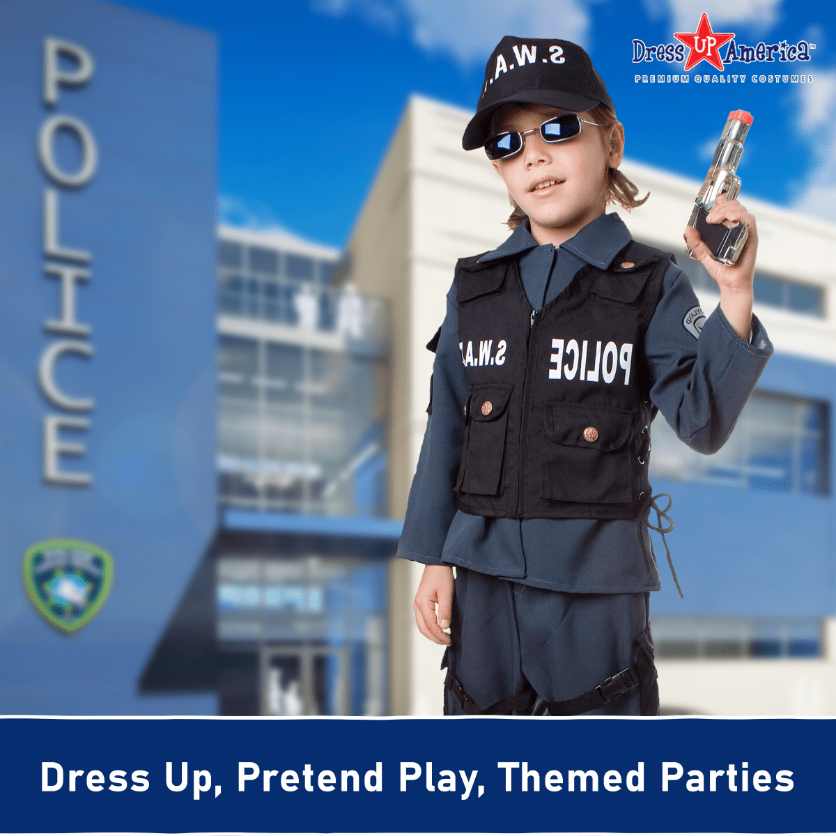 S.w.a.t. Police Officer Costume - Kids