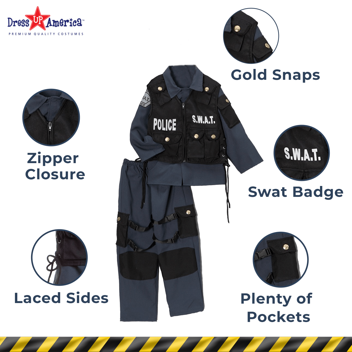 S.w.a.t. Police Officer Costume - Kids