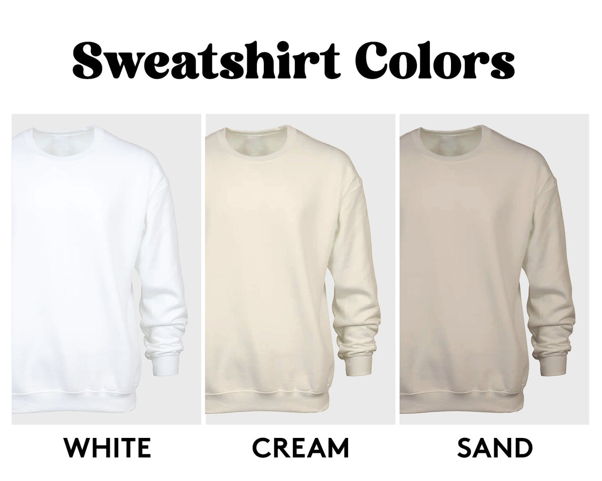 Neutral Family Matching Custom Embroidered Sweatshirts And Baby Outfits