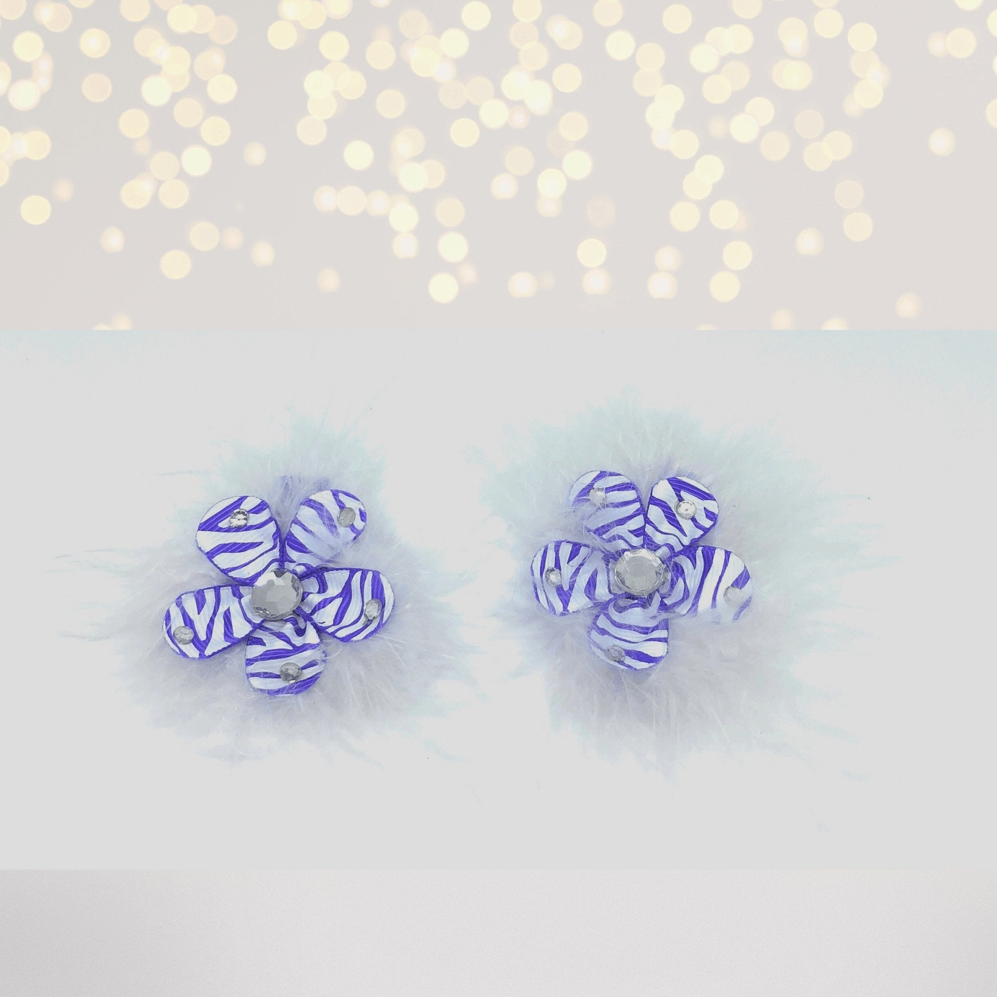 Sweet And Sassy Marabou Flower Hair Clips
