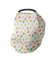 Jersey Knit Polyester Car Seat Cover In Sweet Macarons