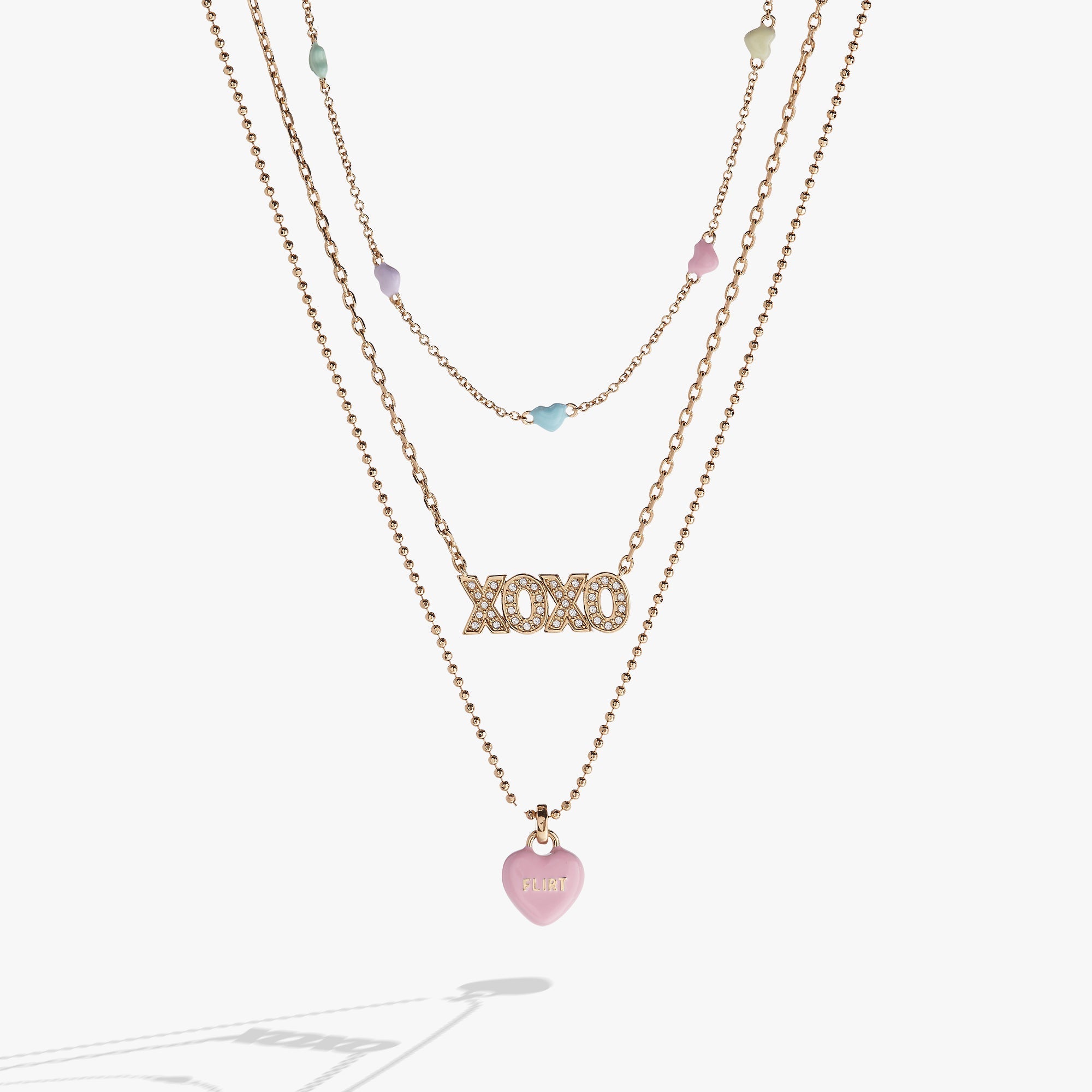 Sweethearts® Triple-strand Charm Necklace