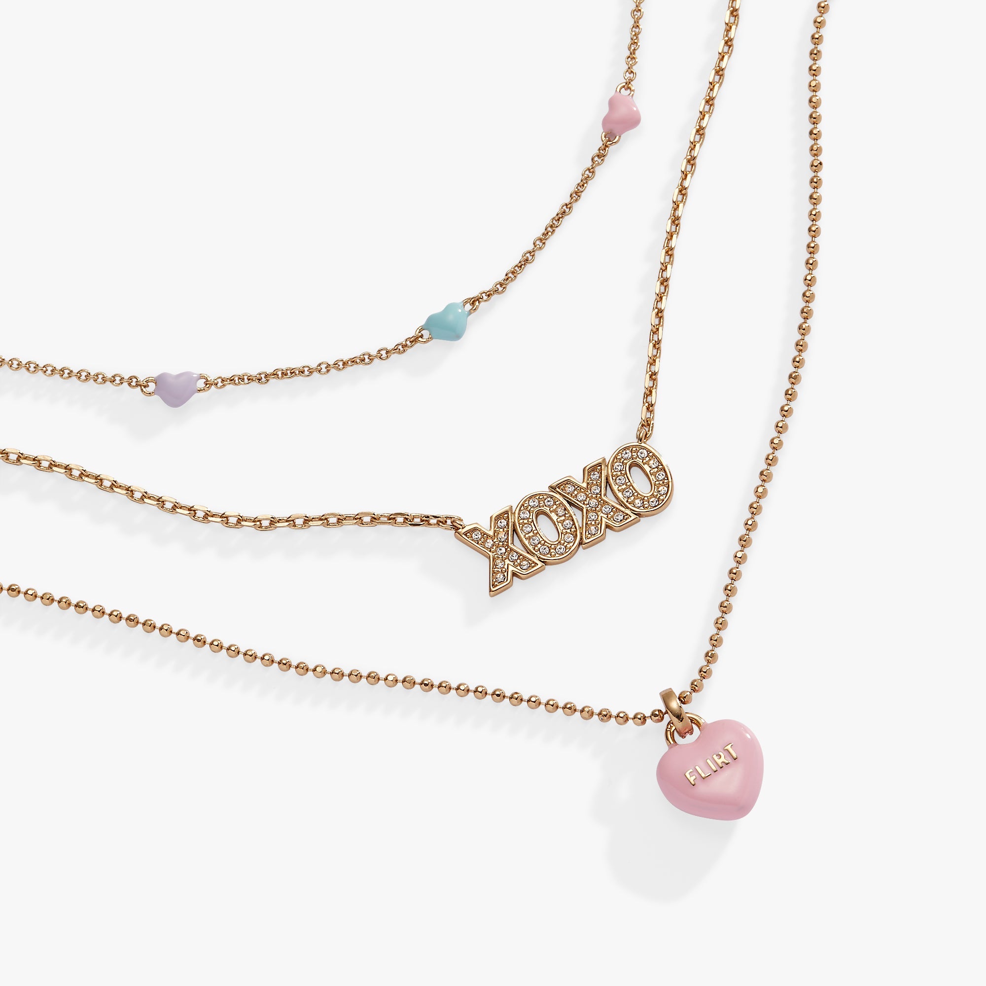 Sweethearts® Triple-strand Charm Necklace