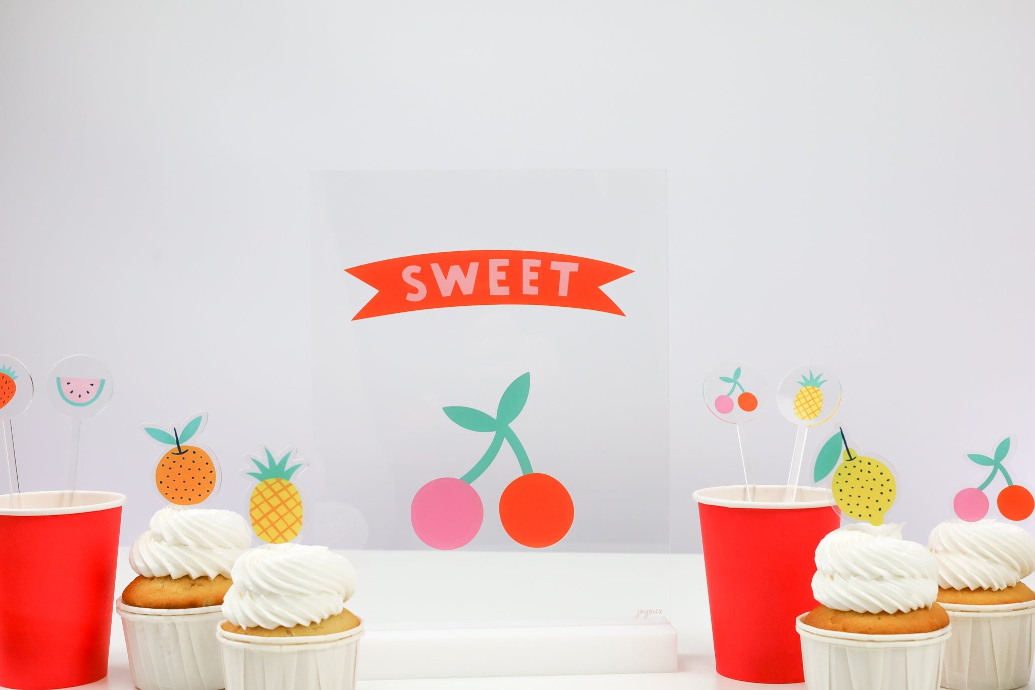 Sweet Love Acrylic Mini Topper Set