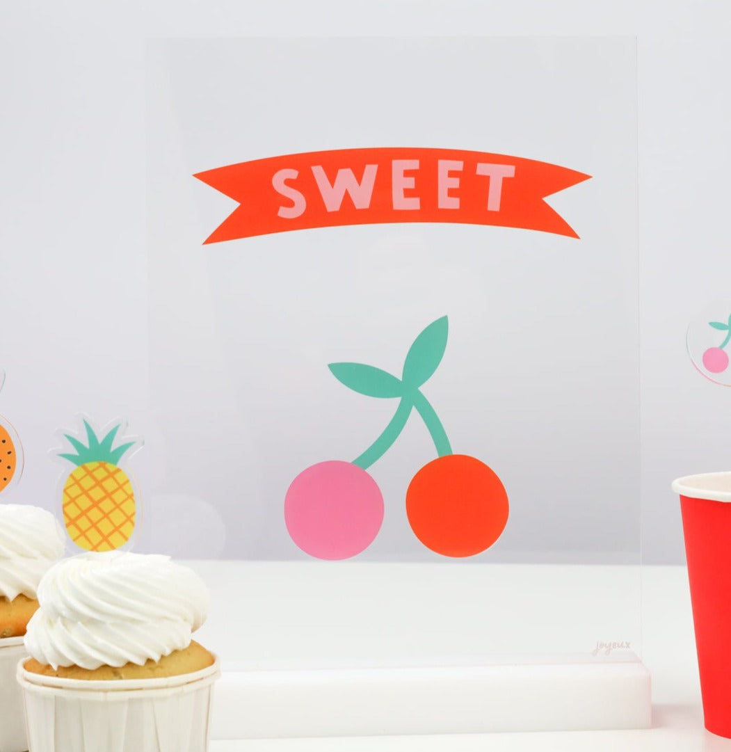 Sweet Cherry Acrylic Table Top Sign