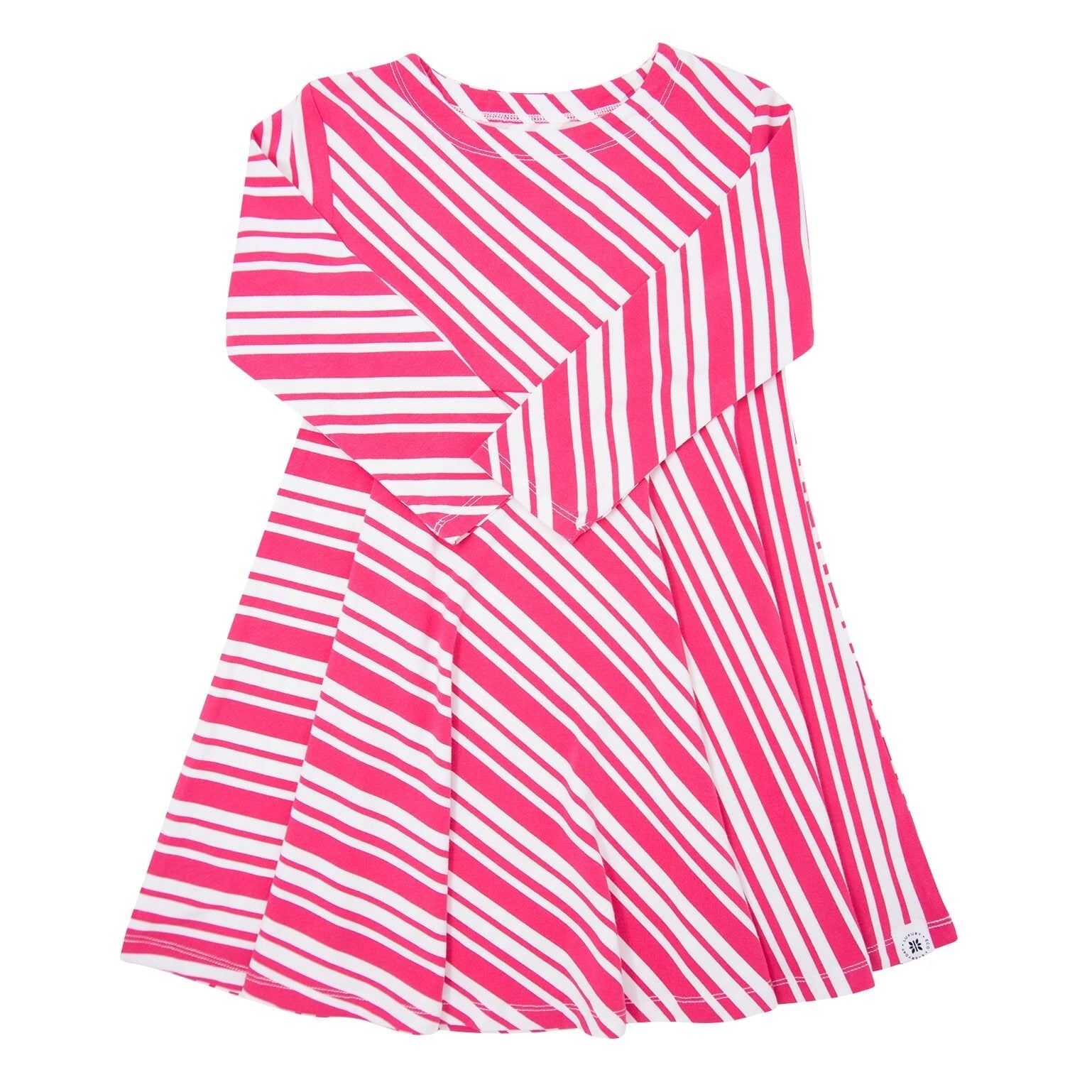 Swirly Girl Dress - Candy Cane Stripe