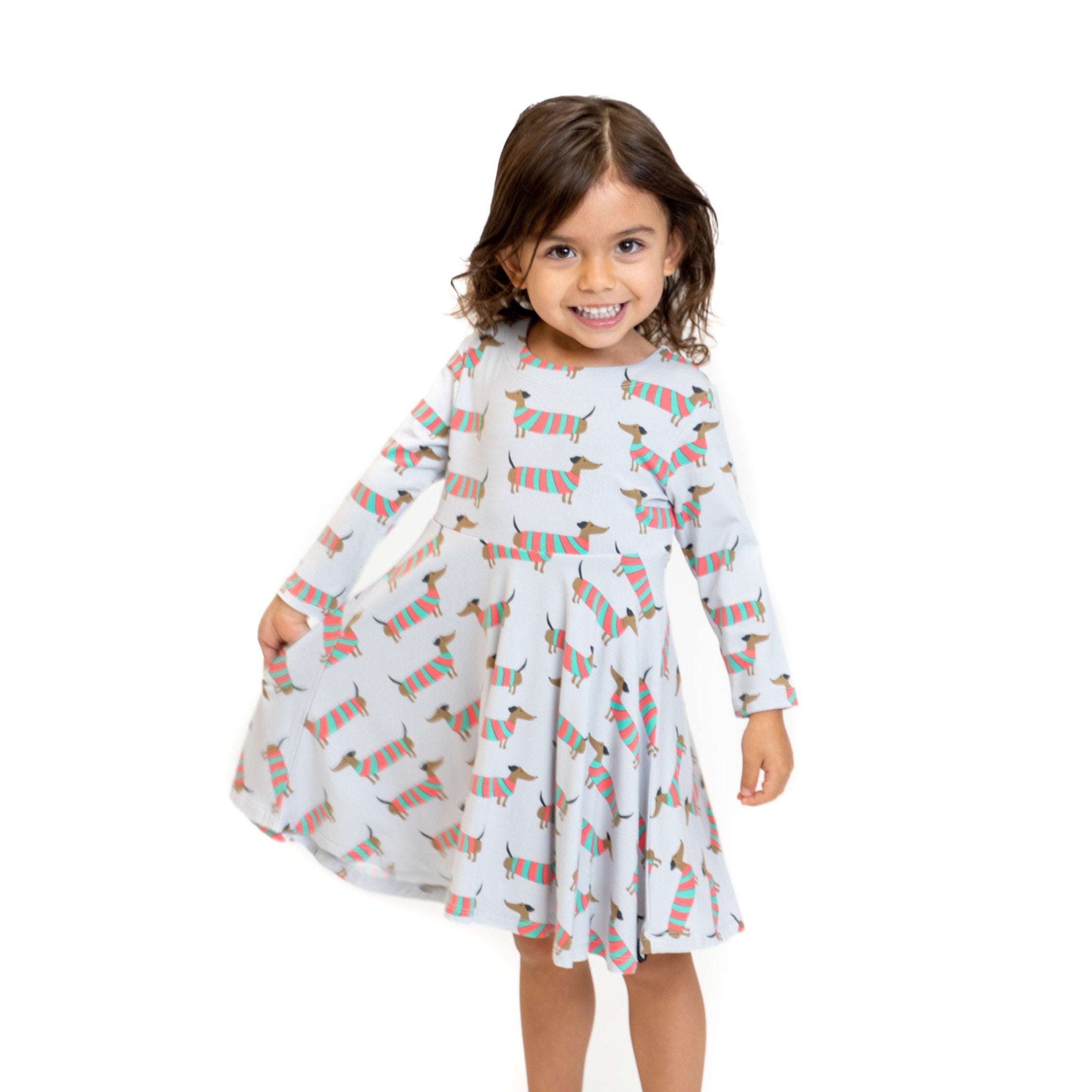 Swirly Girl Dress - Holiday Hound