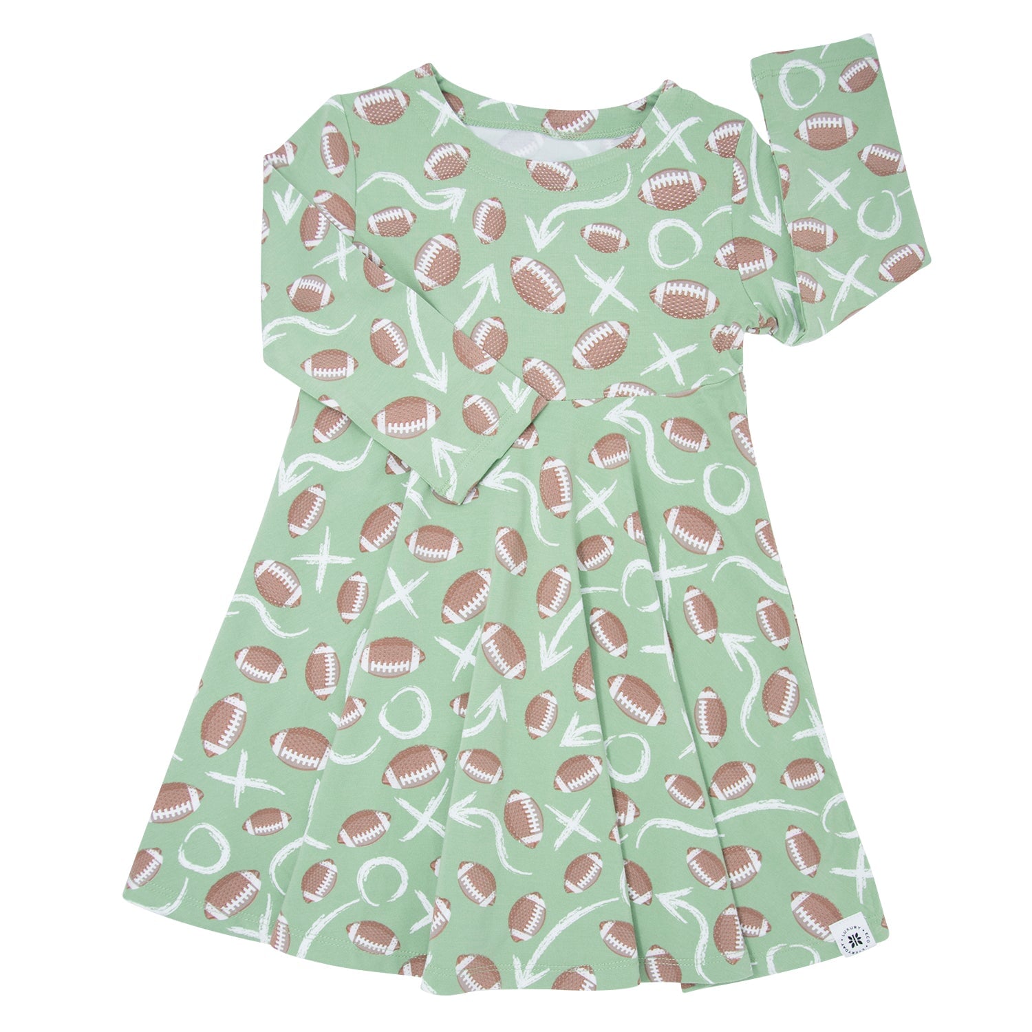 Swirly Girl Dress - Football