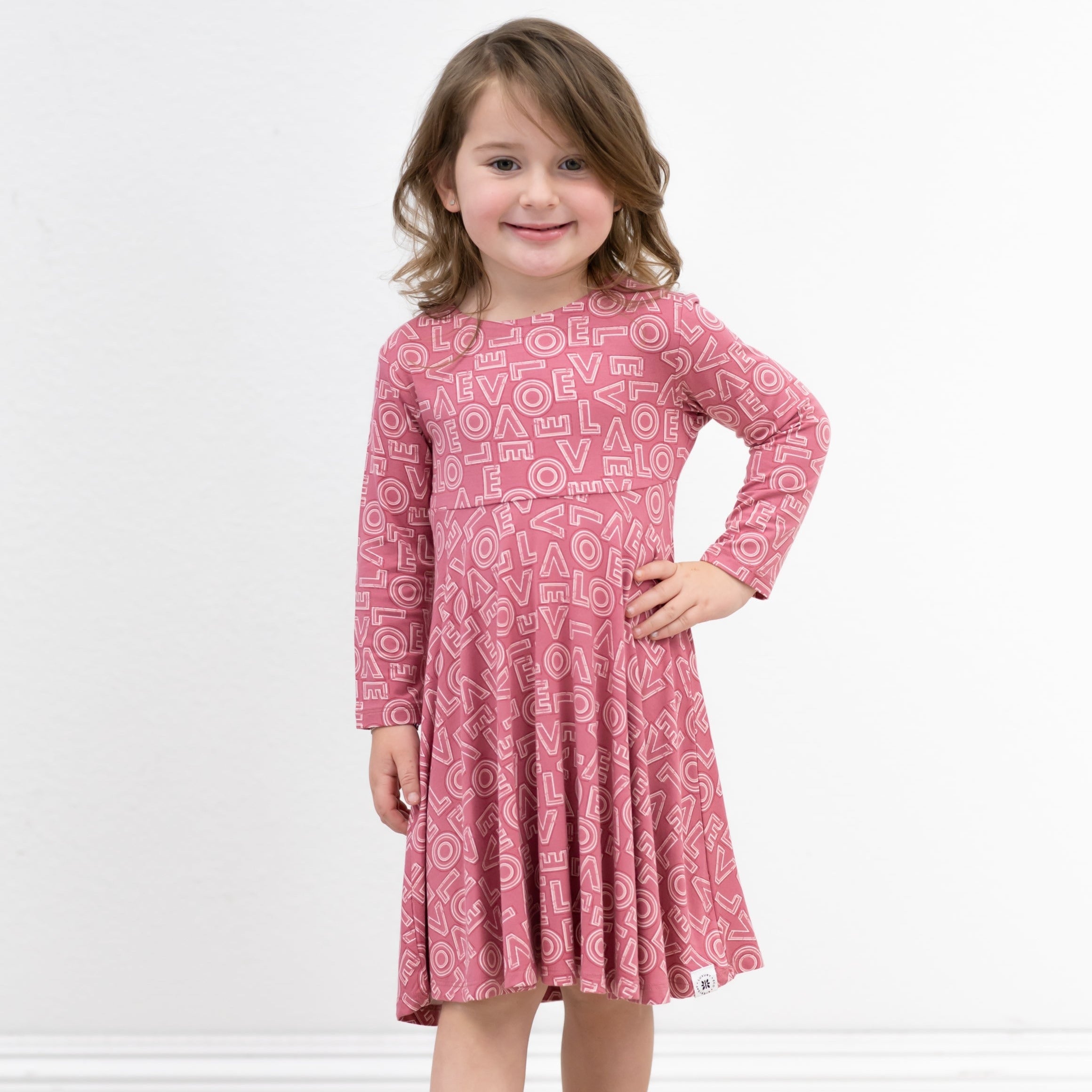 Swirly Girl Dress - All You Need Is Love French Rose