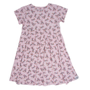 Cowhide Boots Bows Cap Sleeve Swirly Girl Dress