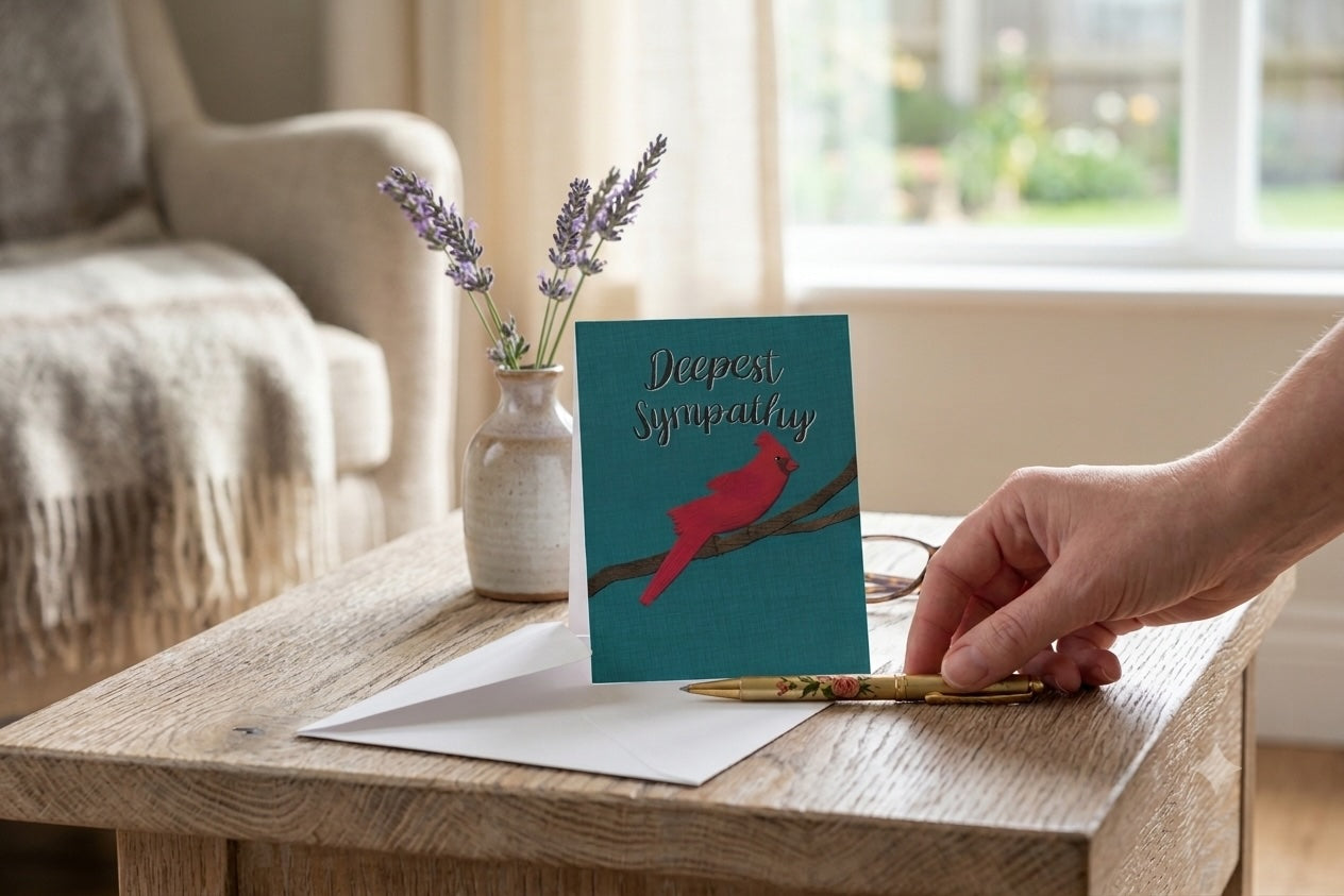 Deepest Sympathy Cardinal Greeting Card