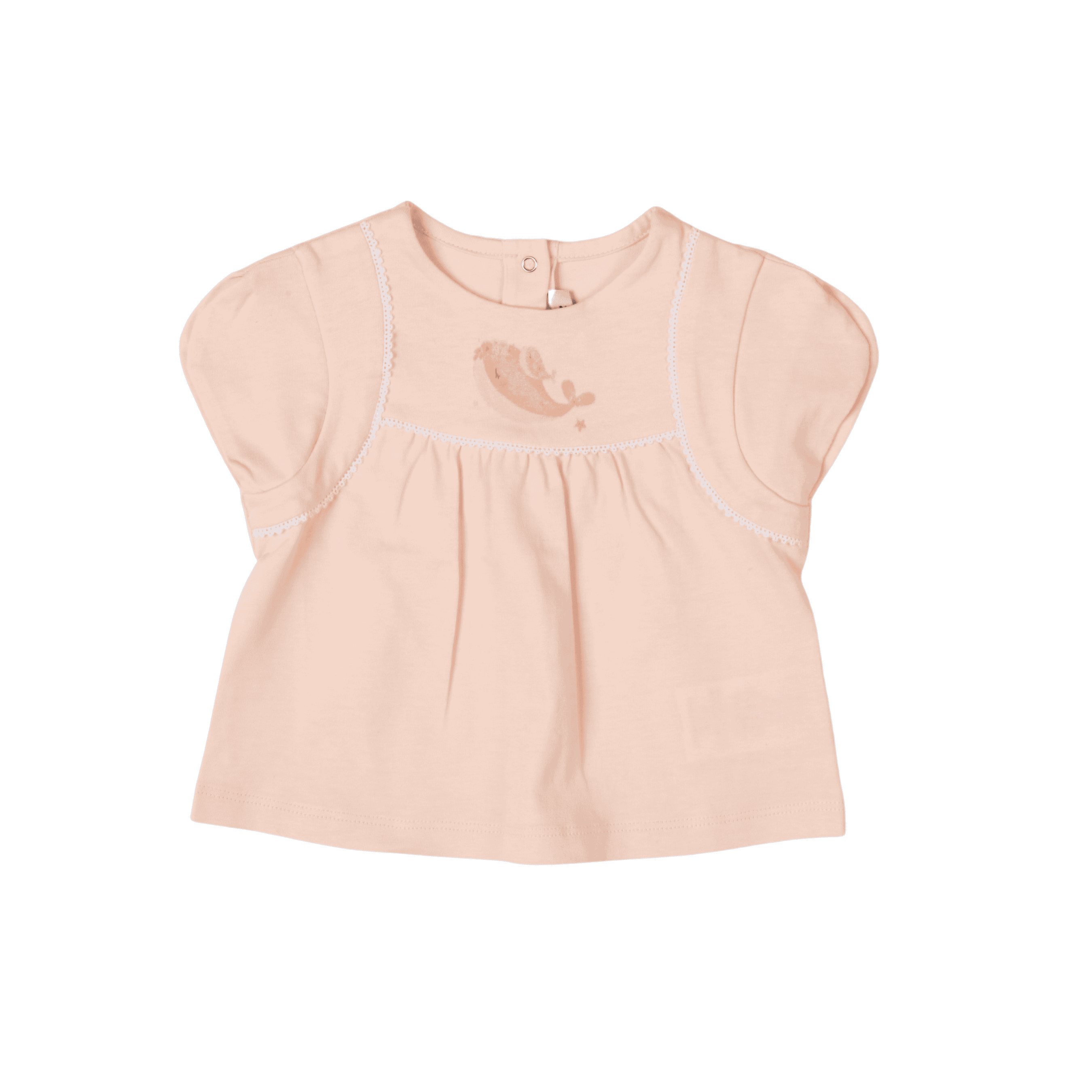 Girls Cloud Pink Organic Cotton Jersey T-shirt