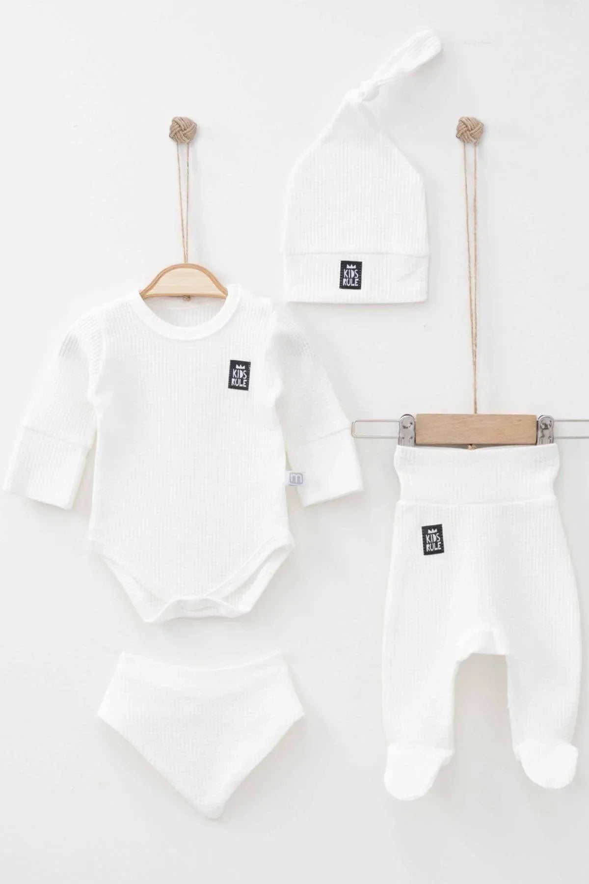 Jasper Baby White Clothes Set - 4 Pcs