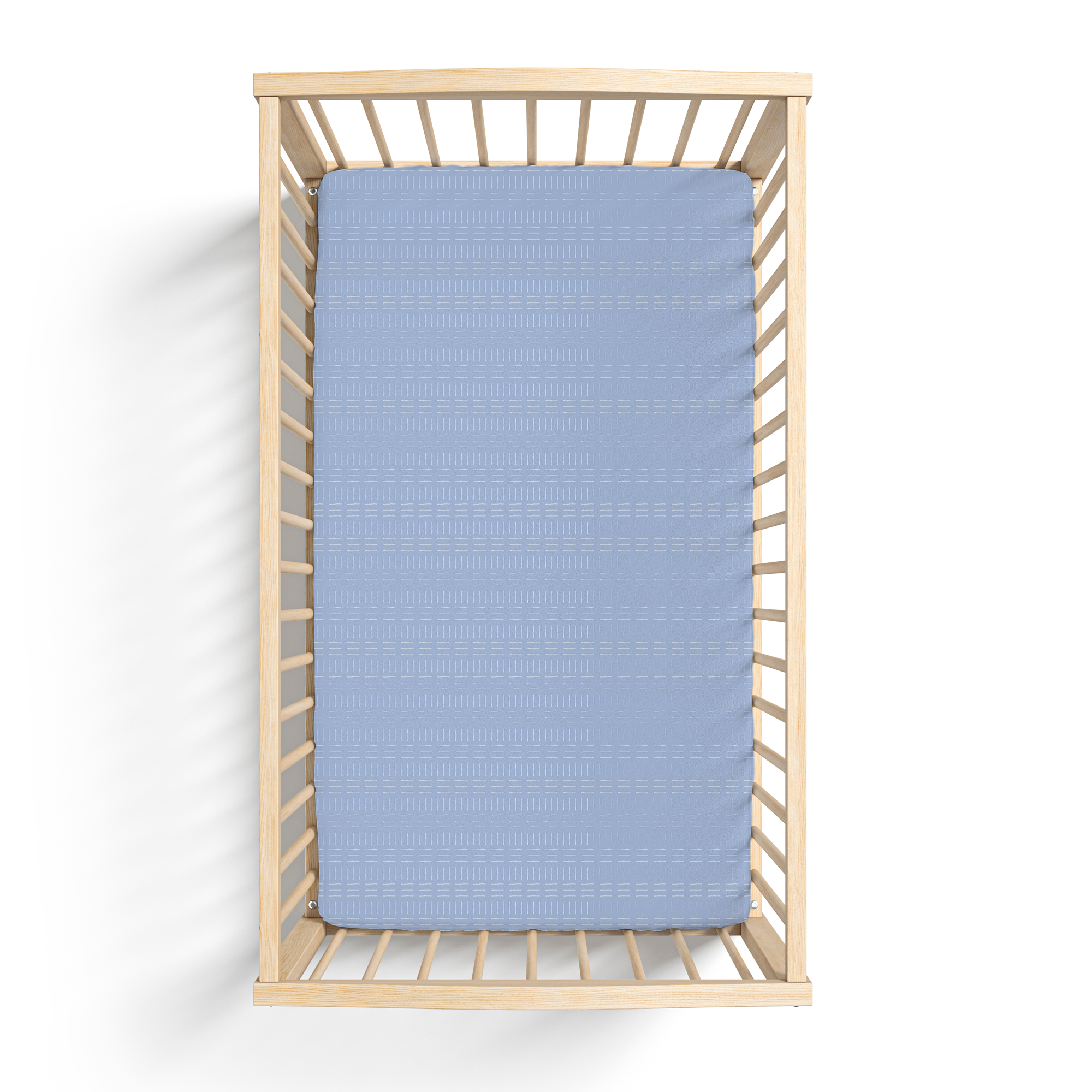 Jersey Knit Polyester Crib Sheet In Tally Cross