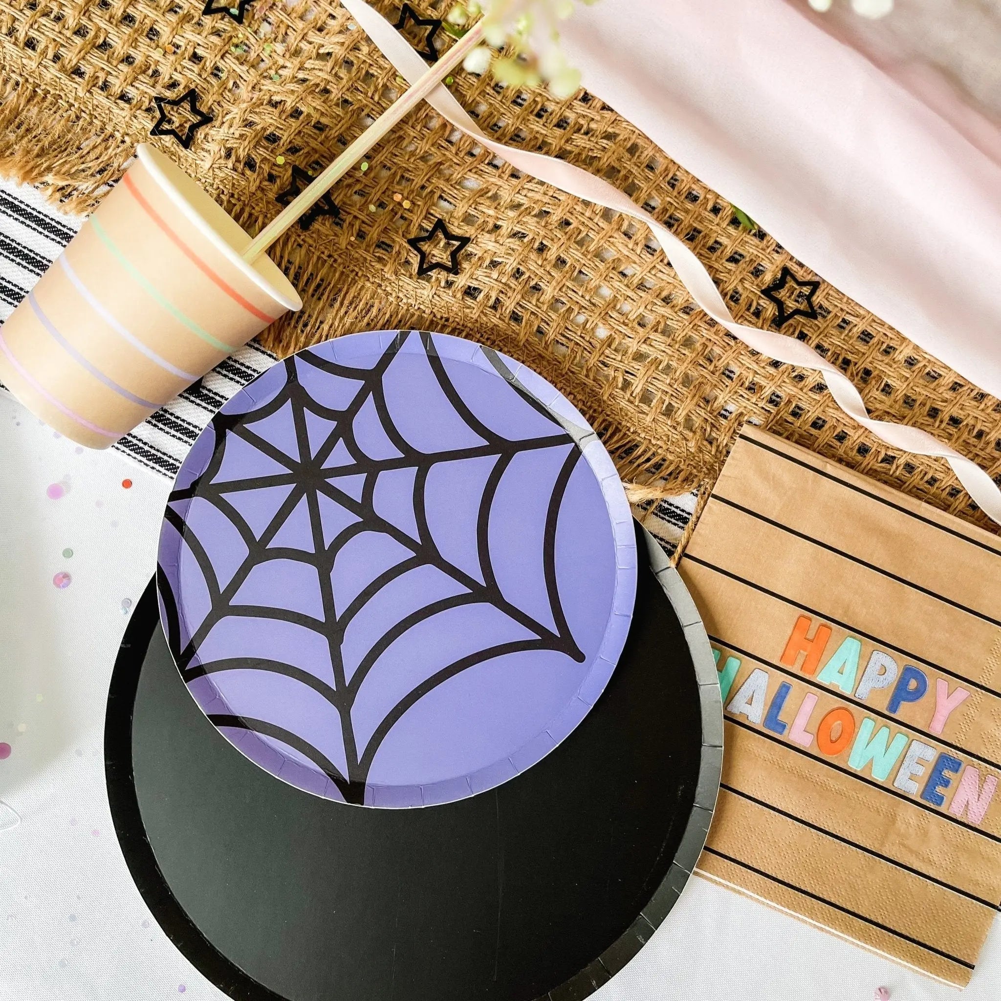 Large Striped Halloween Napkin