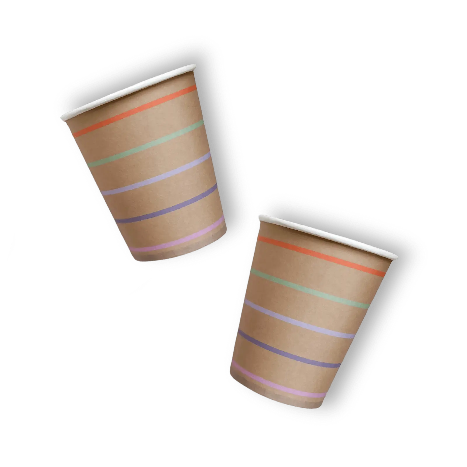 Tan Striped Cups