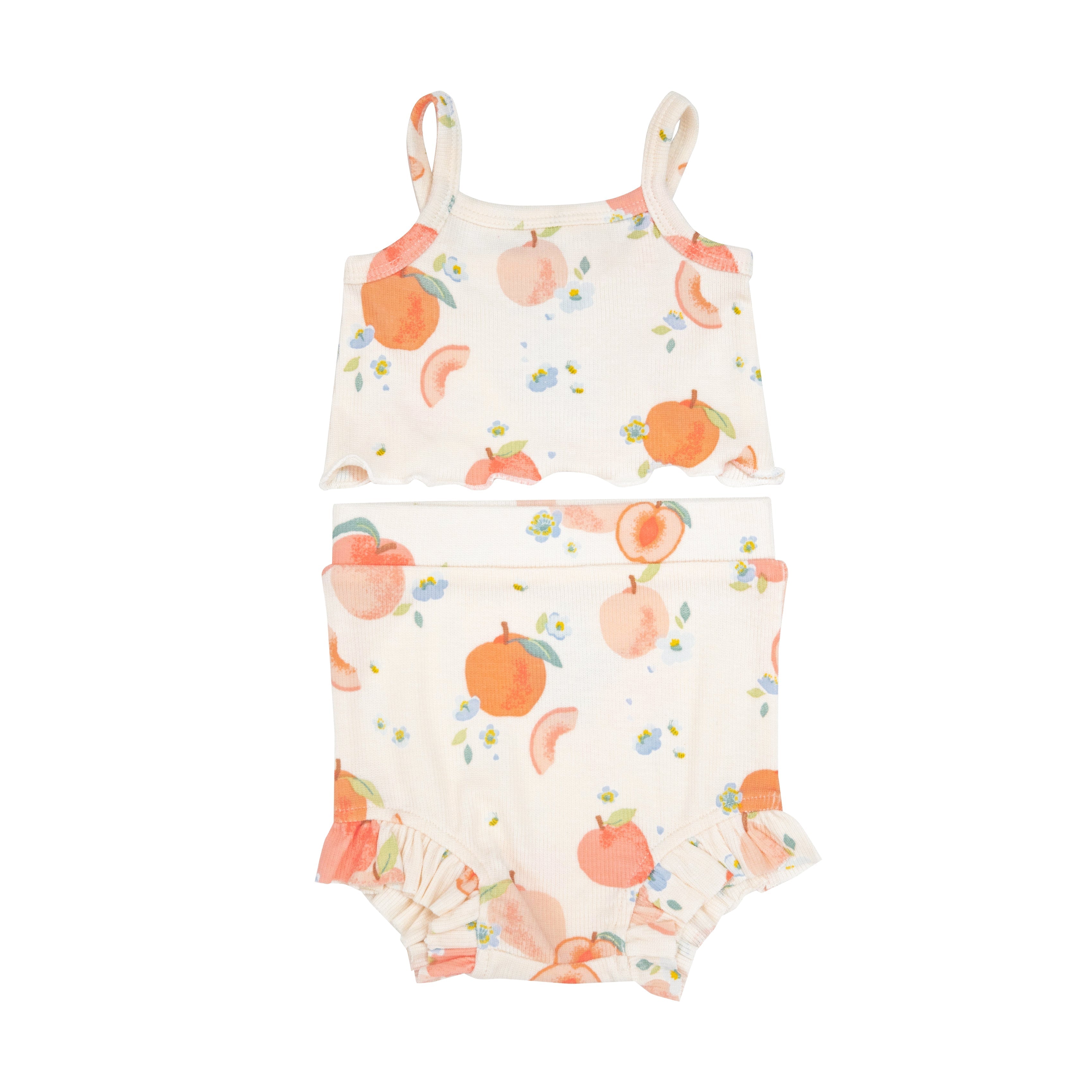 Tank Top & High Waisted Short - Spring Peaches