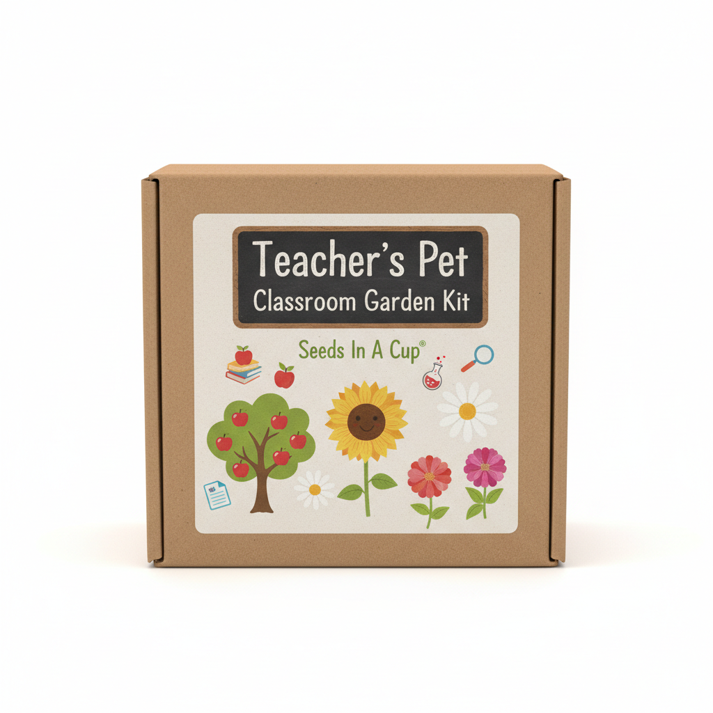 Teacher's Pet Classroom Garden Kit | Apple Tree, Sunflower, Daisy & Zinnia |