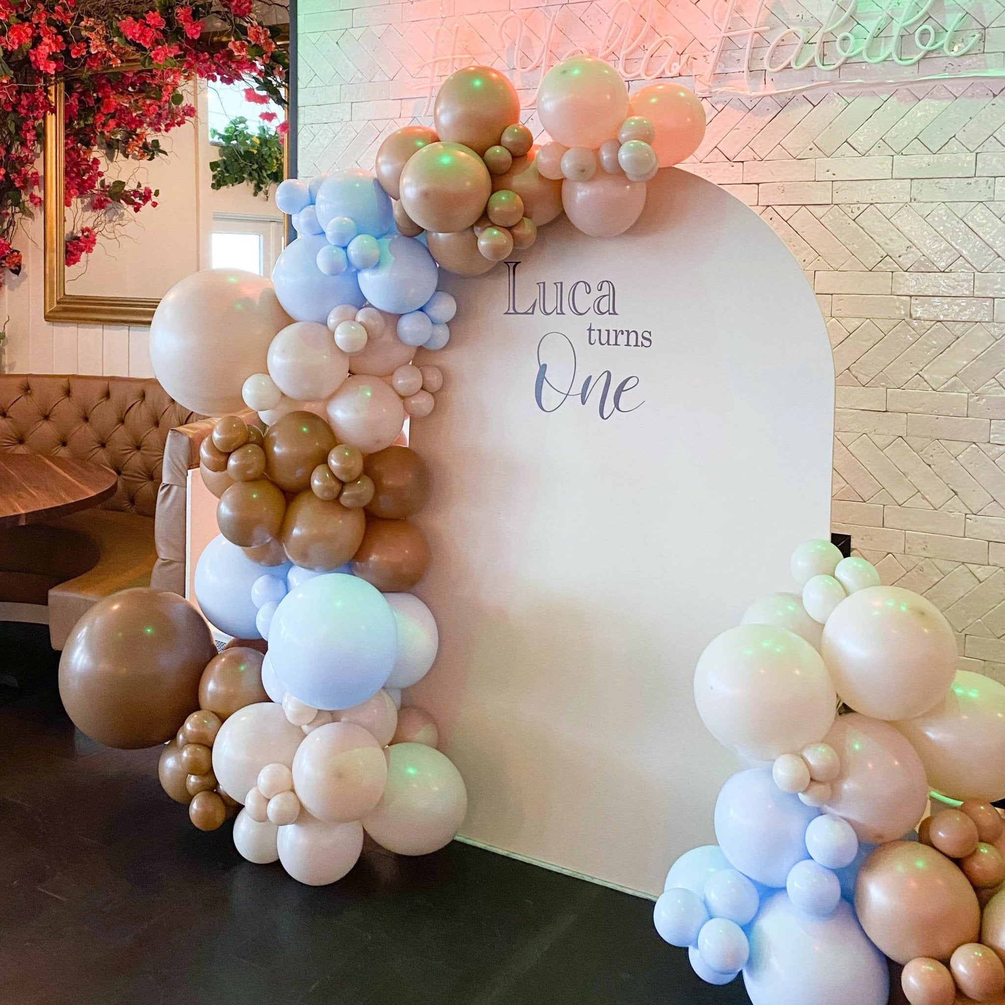 Teddy Bear Blue & Brown Balloon Garland Kit