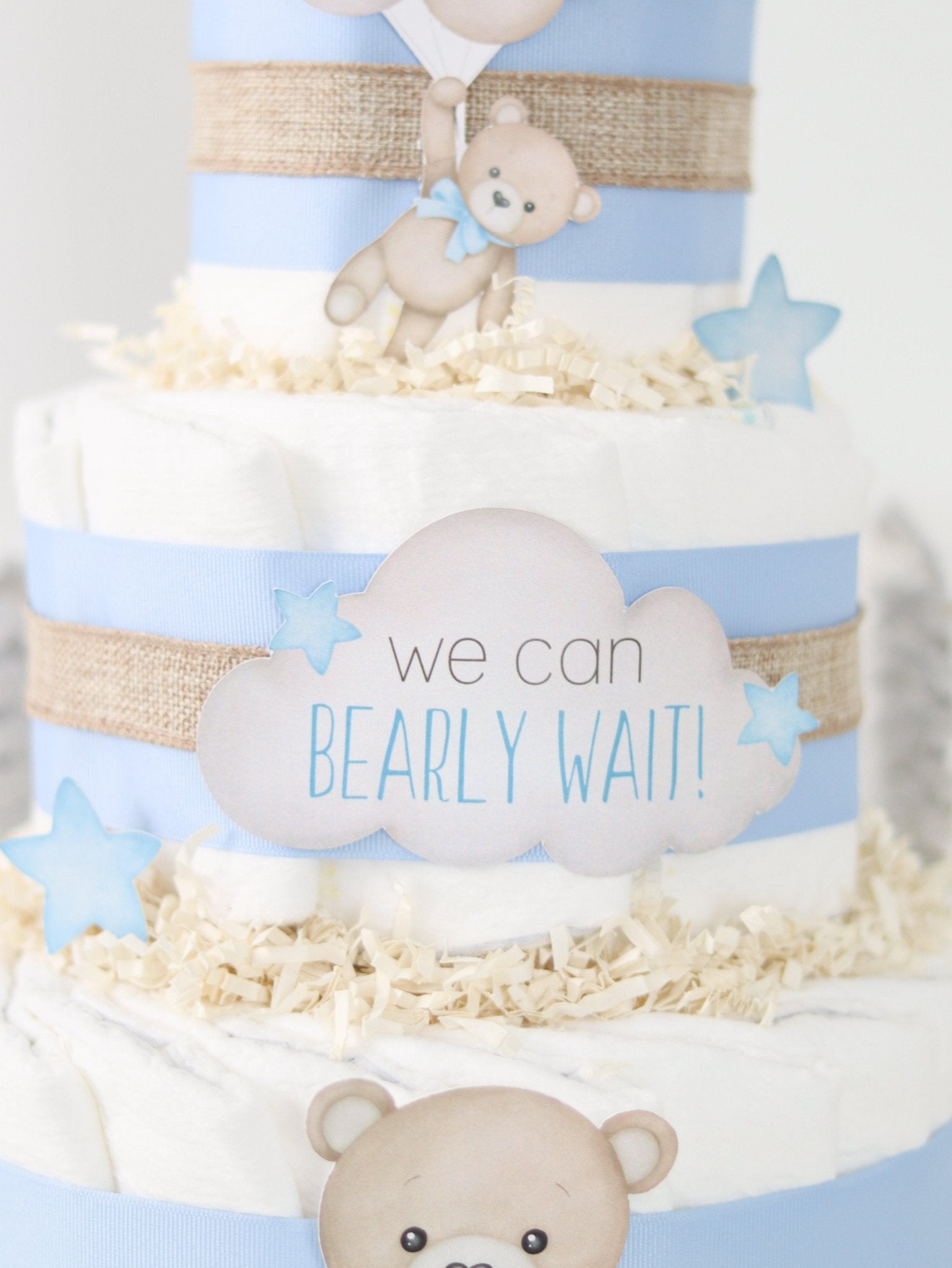 Teddy Bear Diaper Cake Collection - Blue