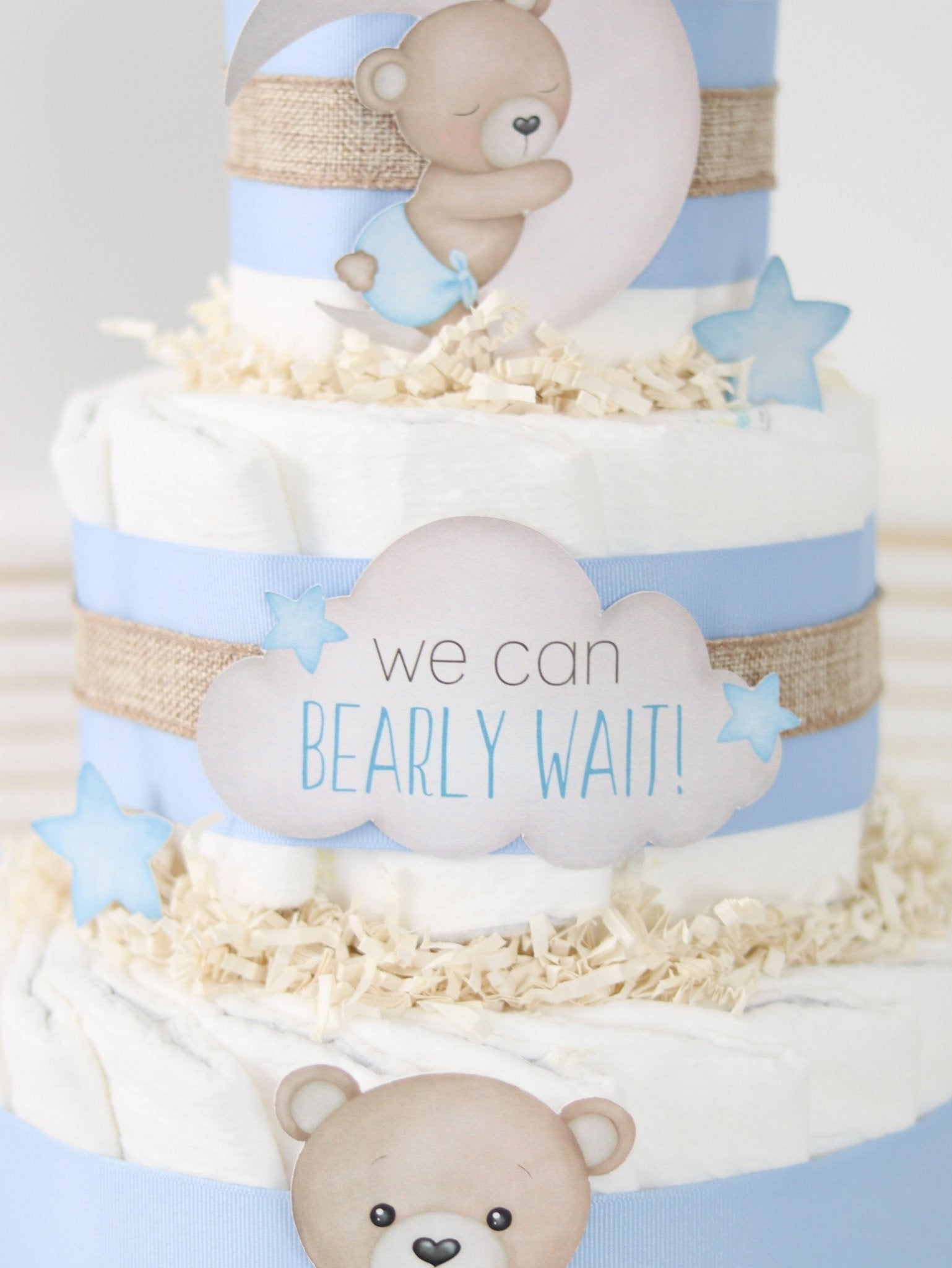 Teddy Bear Diaper Cake Collection - Blue