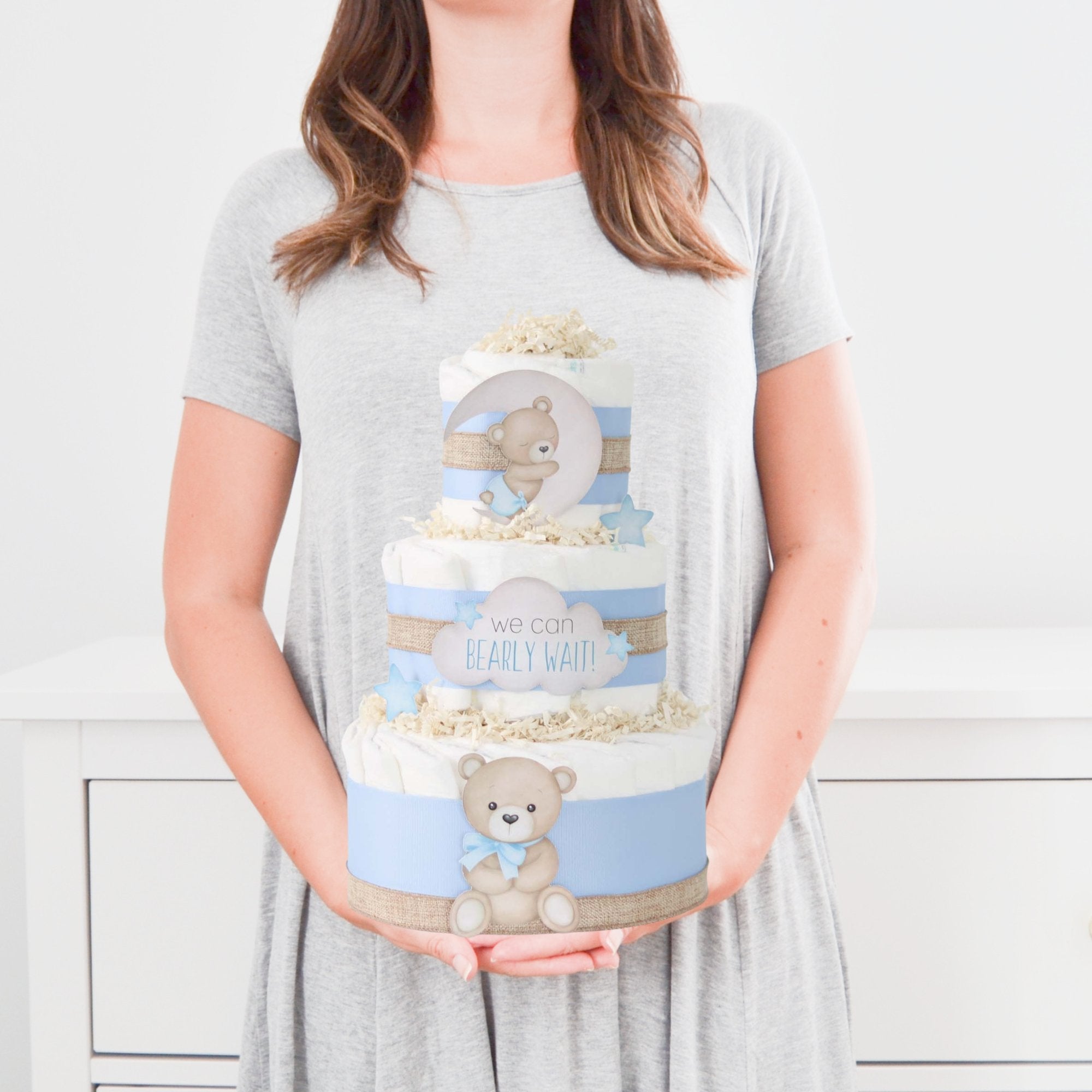 Teddy Bear Diaper Cake Collection - Blue