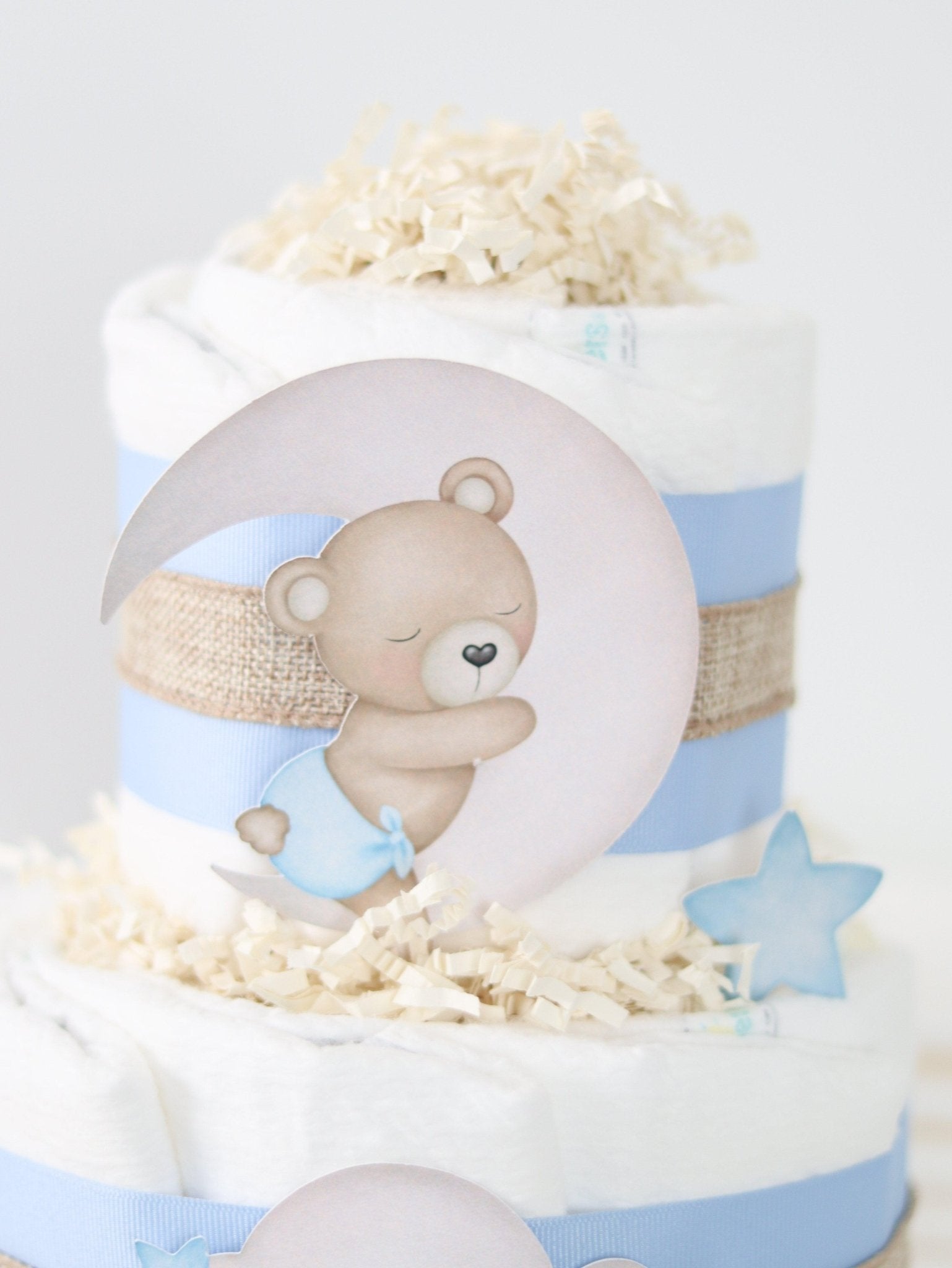 Teddy Bear Diaper Cake Collection - Blue