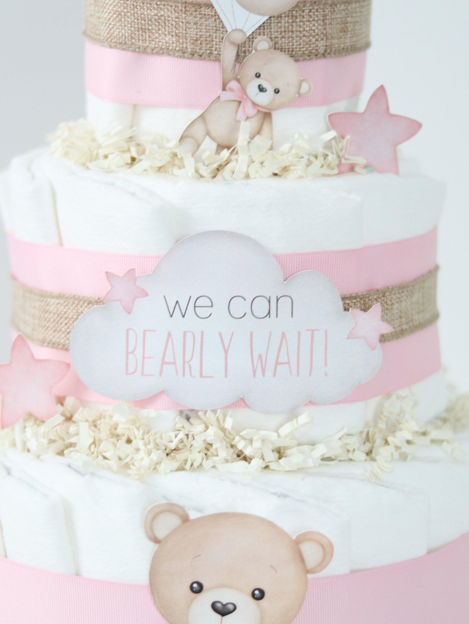 Teddy Bear Diaper Cake Collection - Pink