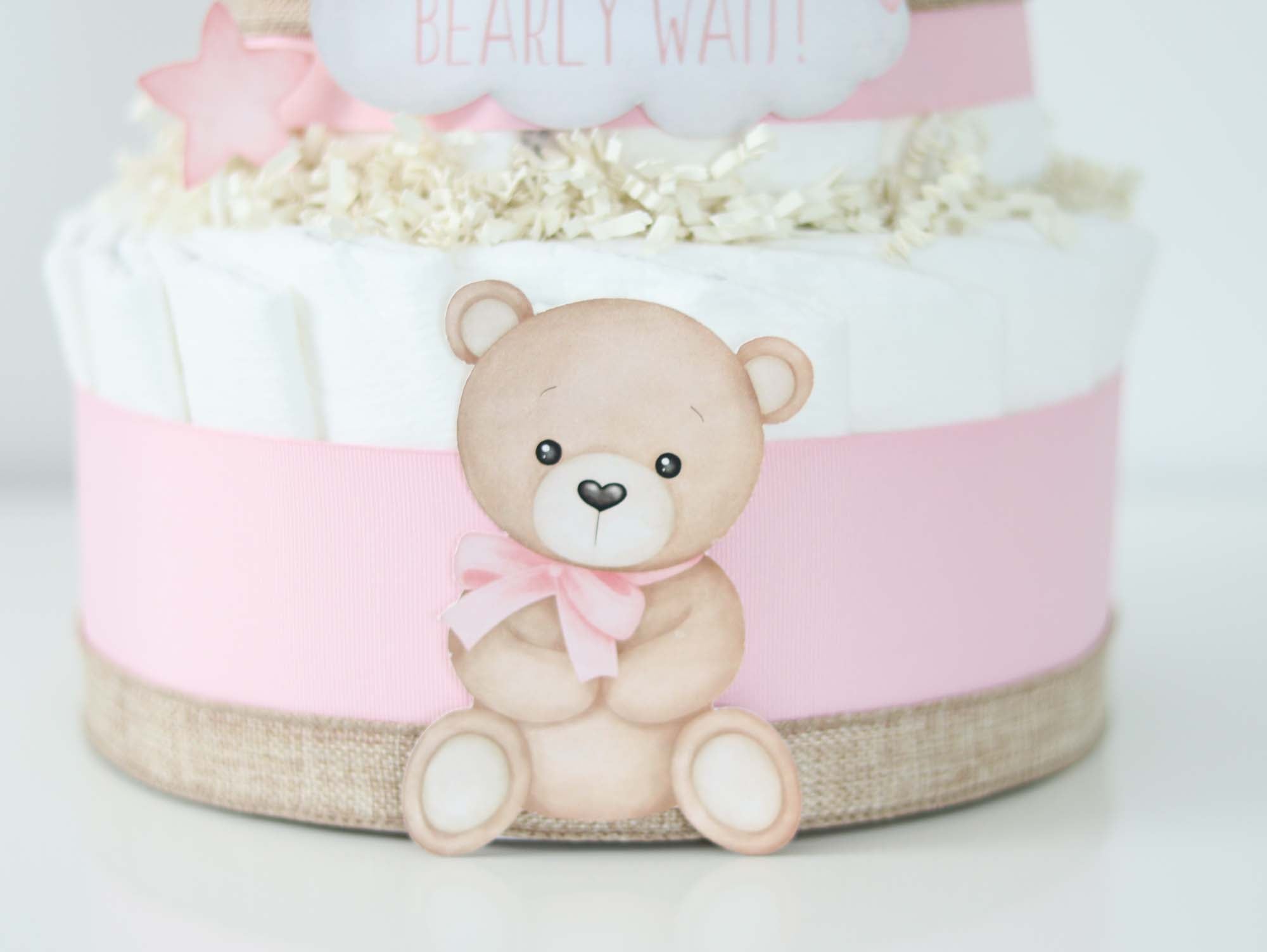 Teddy Bear Diaper Cake Collection - Pink