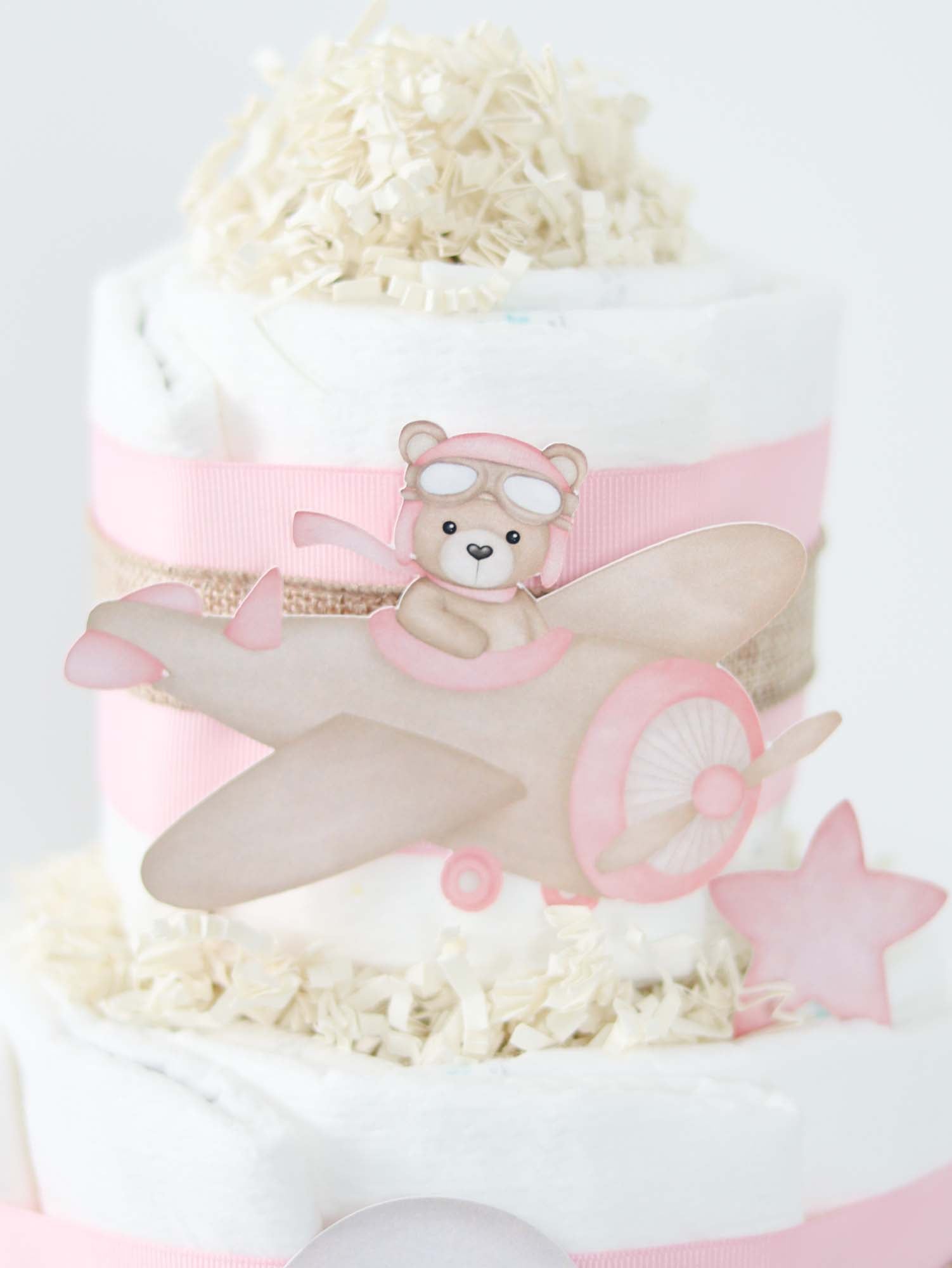 Teddy Bear Diaper Cake Collection - Pink