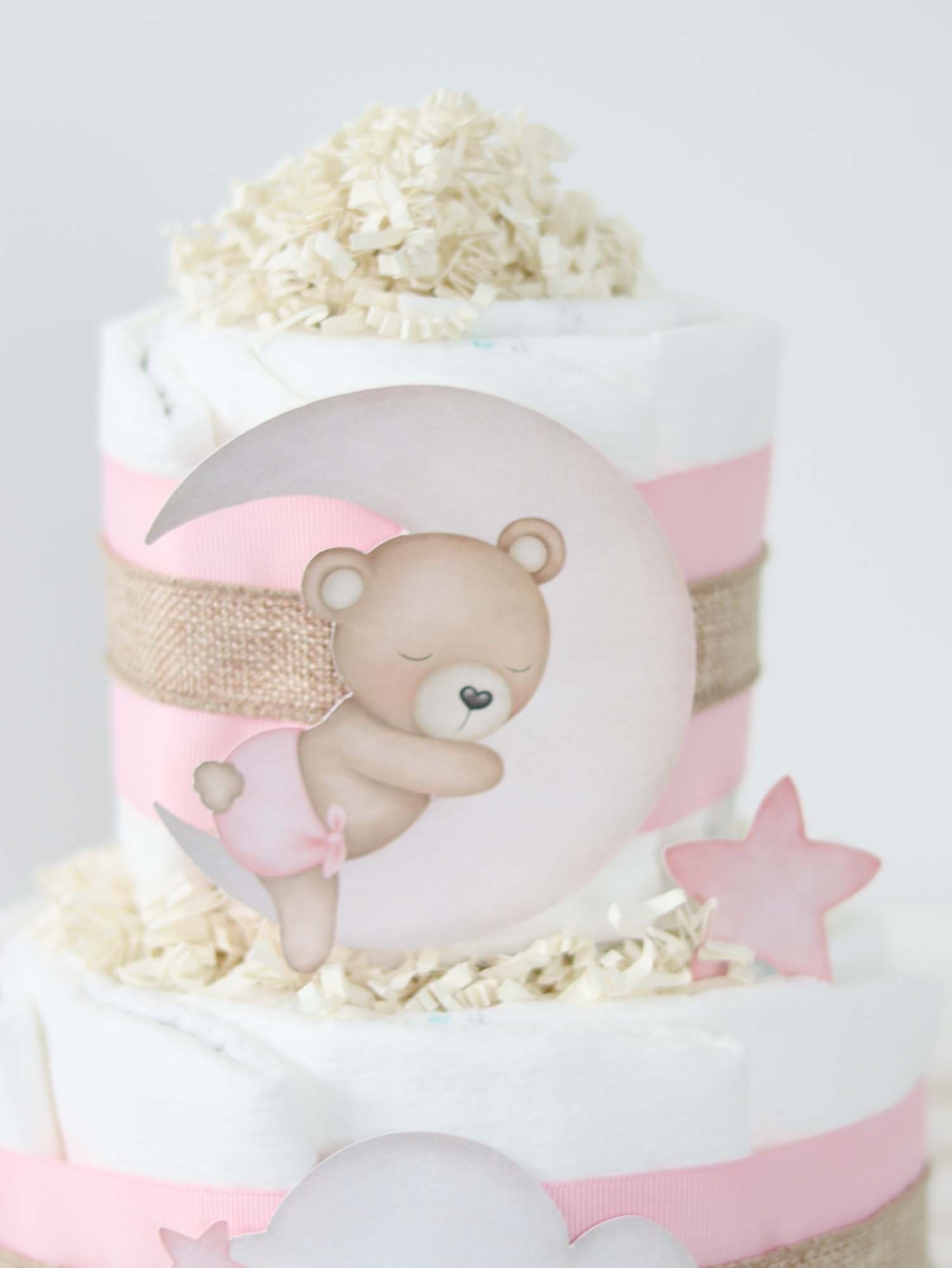 Teddy Bear Diaper Cake Collection - Pink