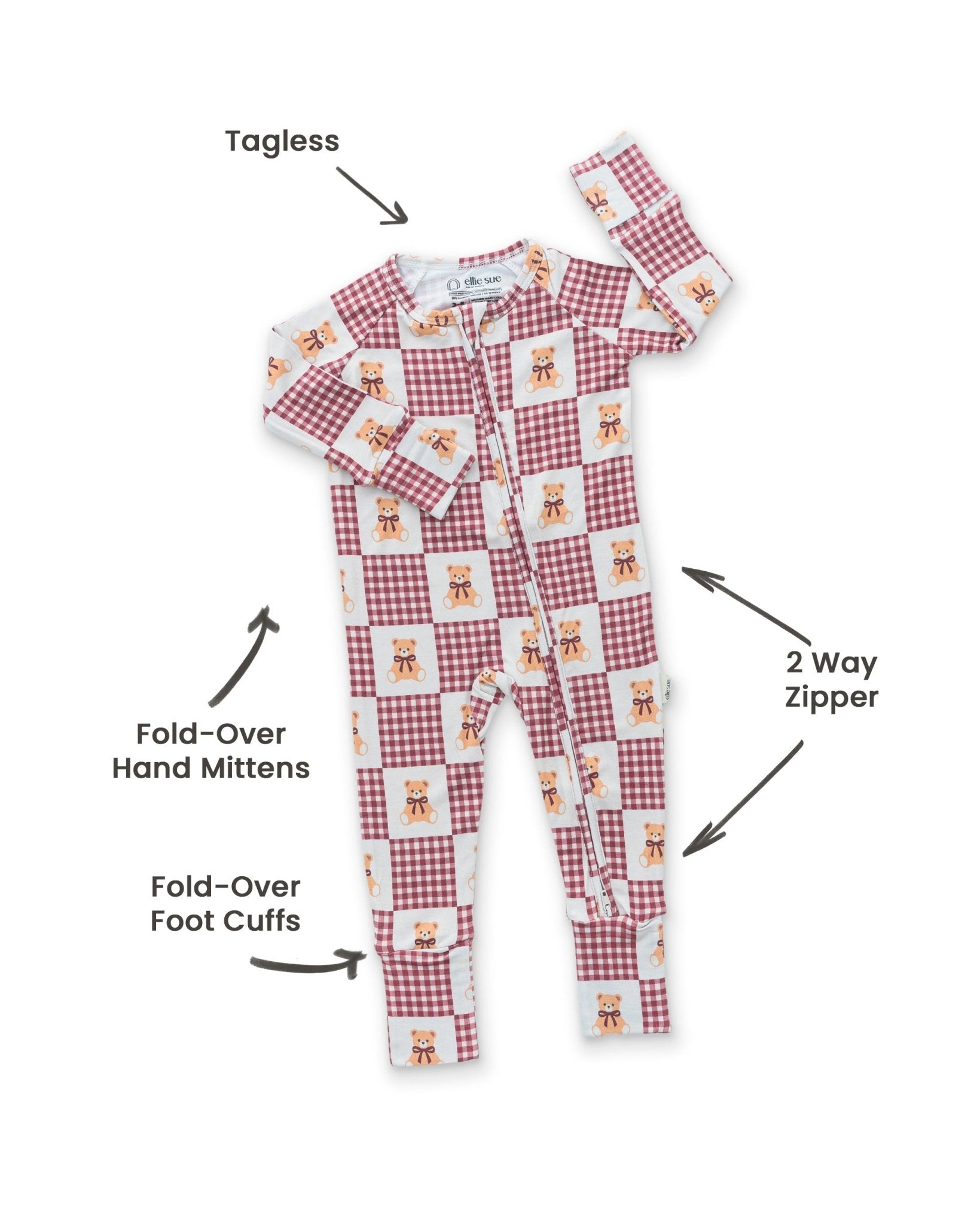 Teddy Zipper Romper